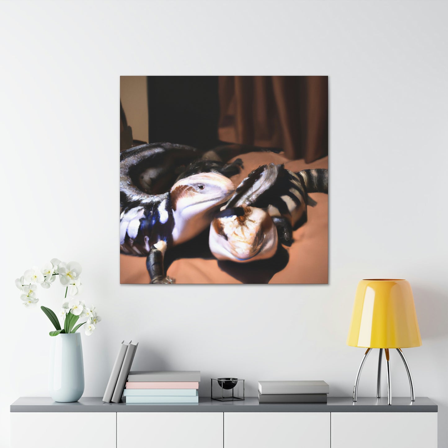 Blue-Tongued Skink Portrait - Canvas