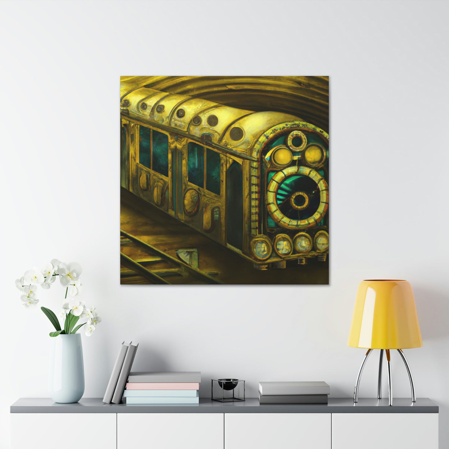 Subway Train Steampunk - Canvas