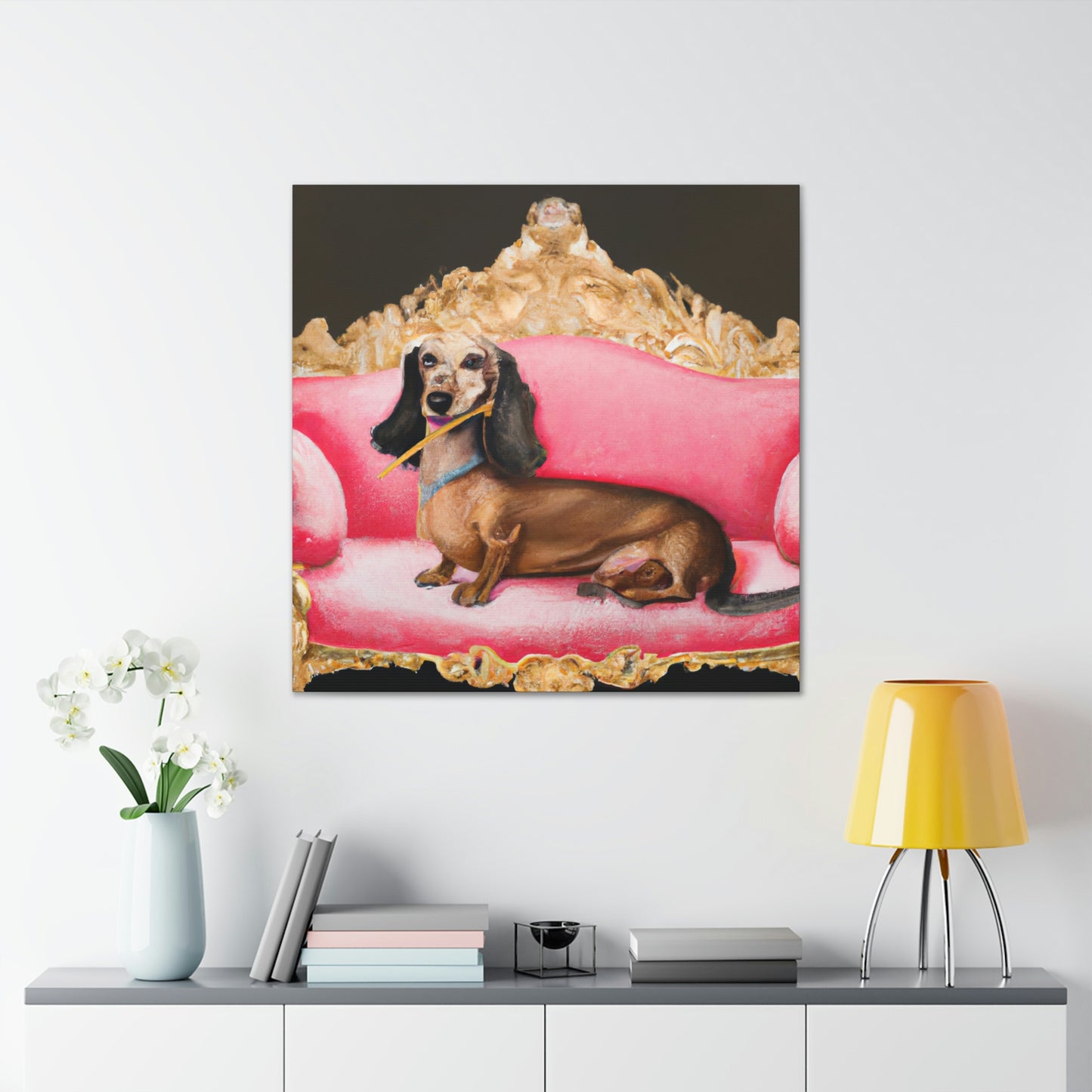 Dachshunds at Play - Canvas