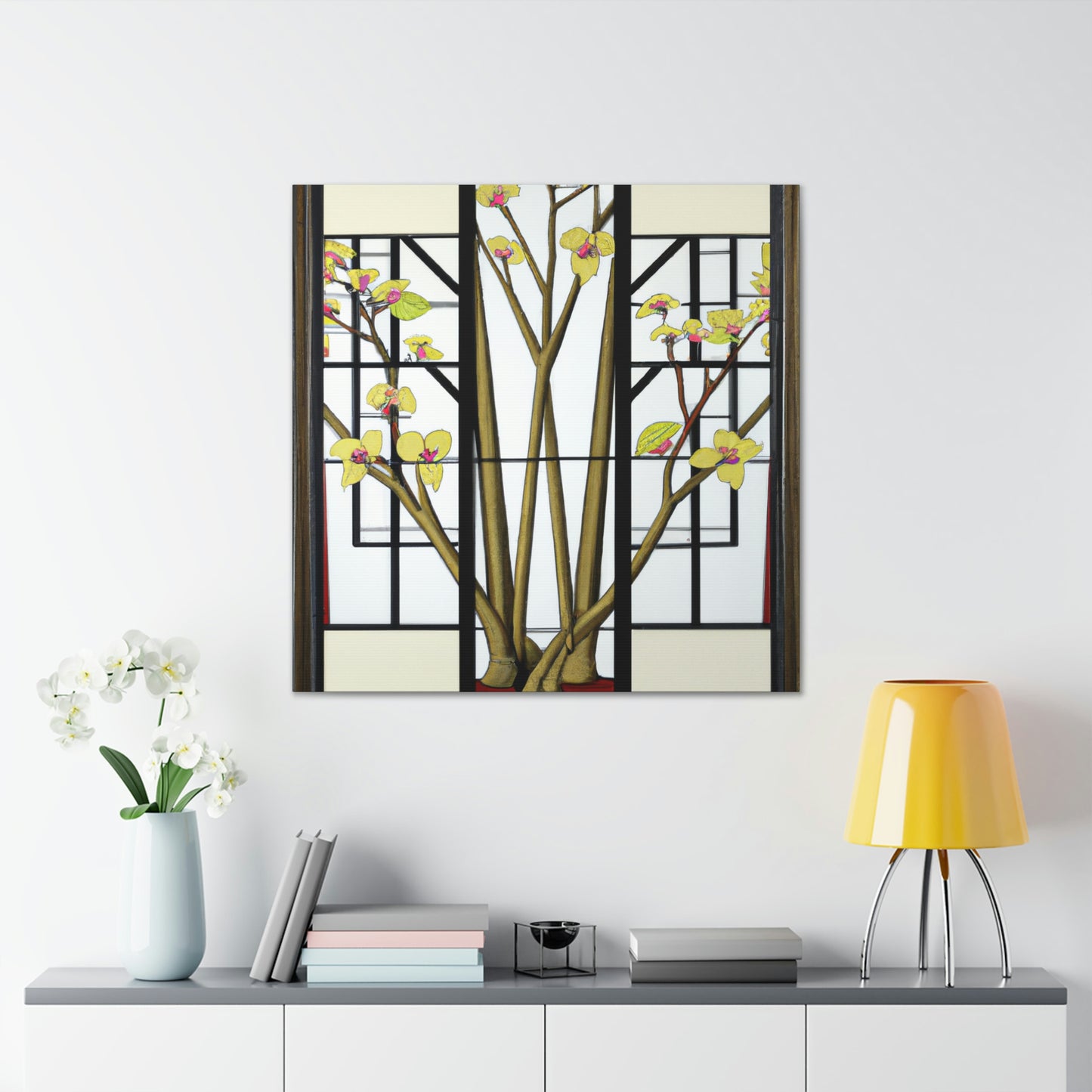 Vibrant Deco Dogwood - Canvas