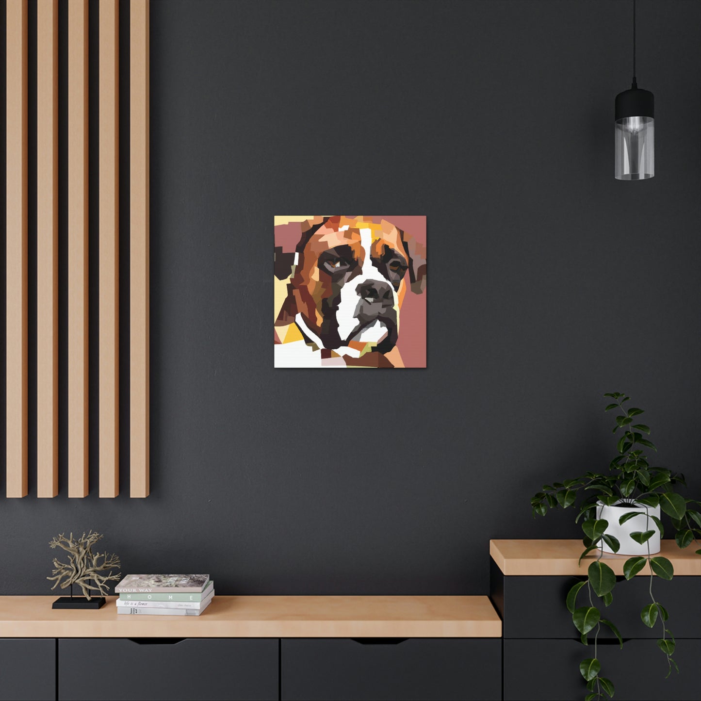 "Boxer In Monochrome" - Canvas