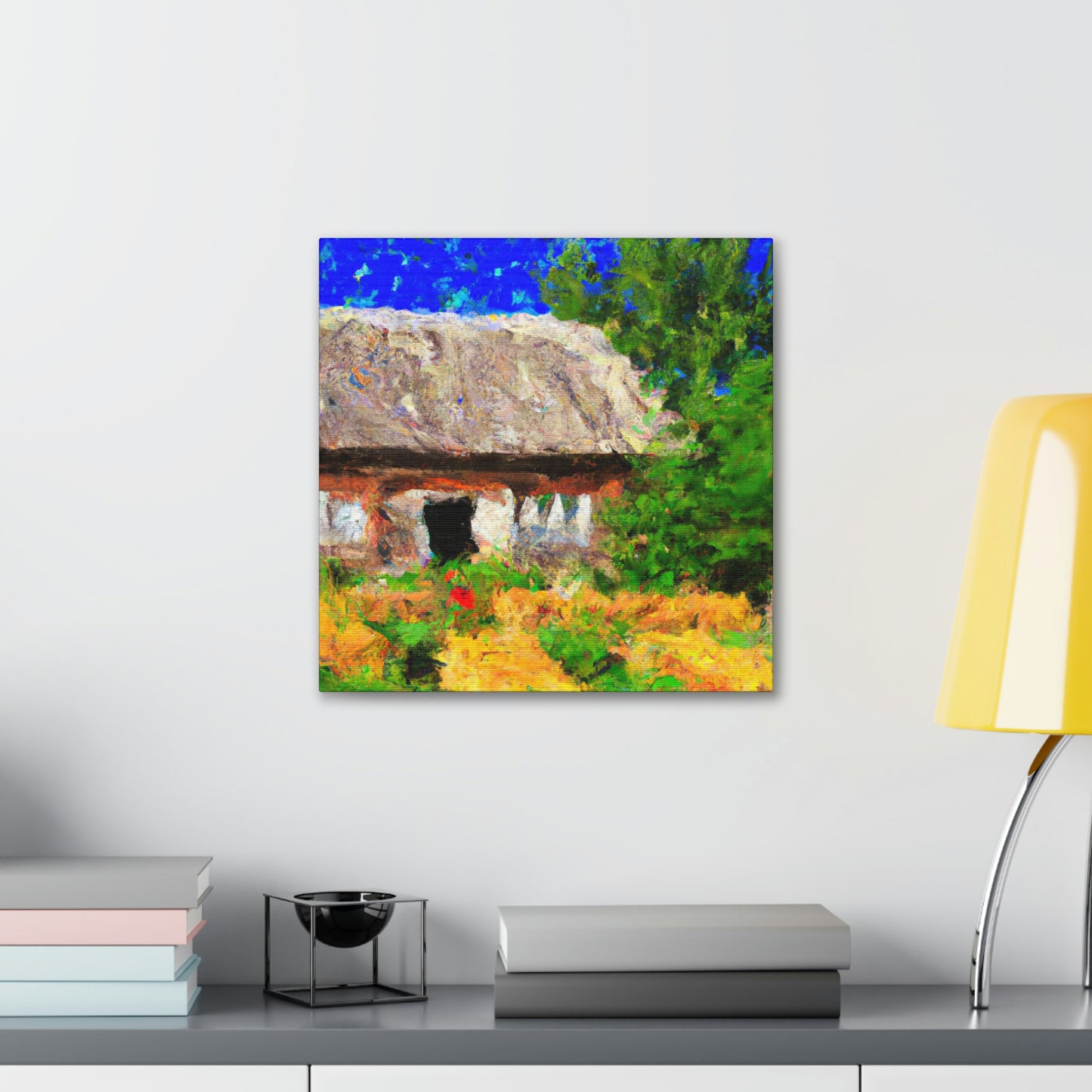 "Farmhouse at Dusk" - Canvas