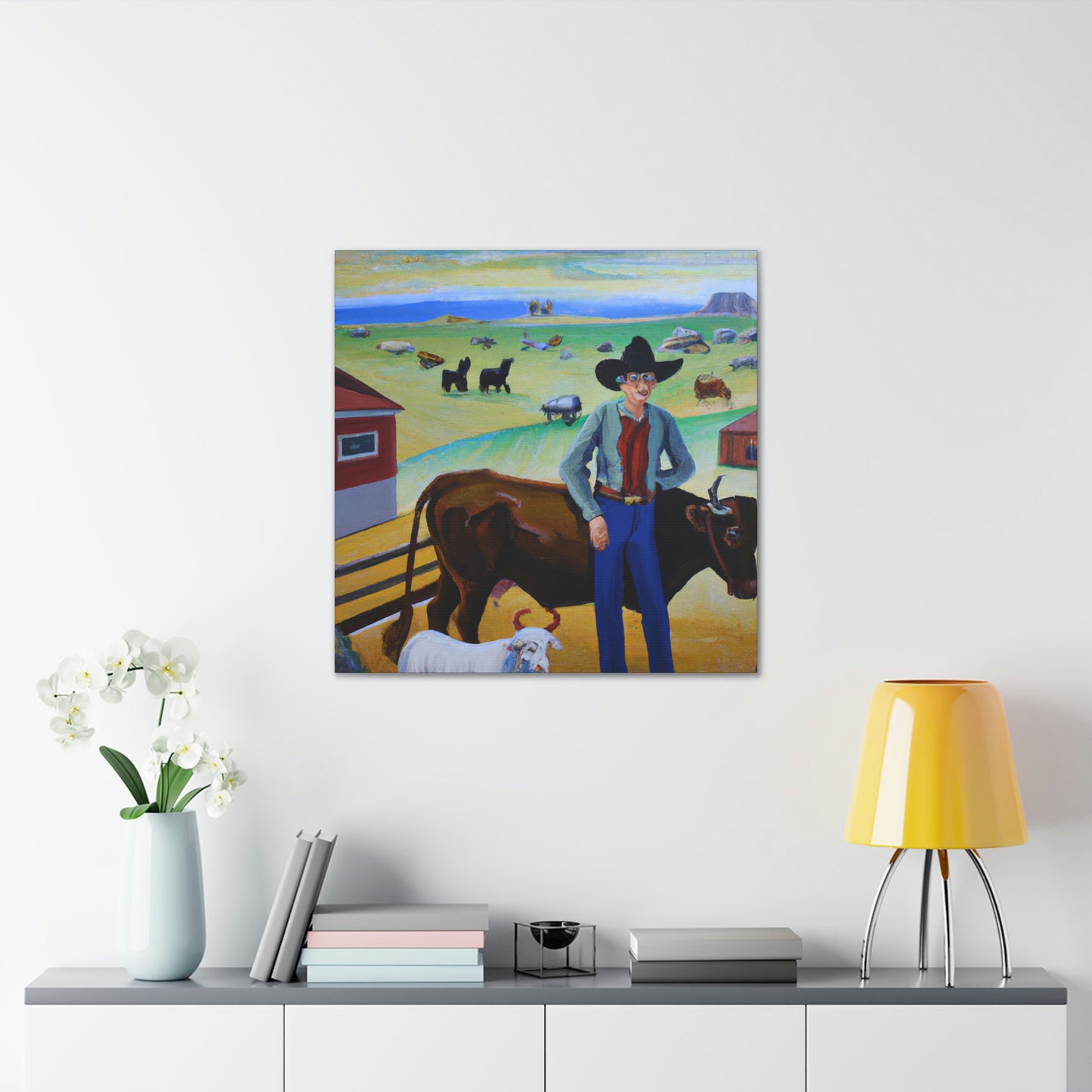 "Barnyard in Tones" - Canvas