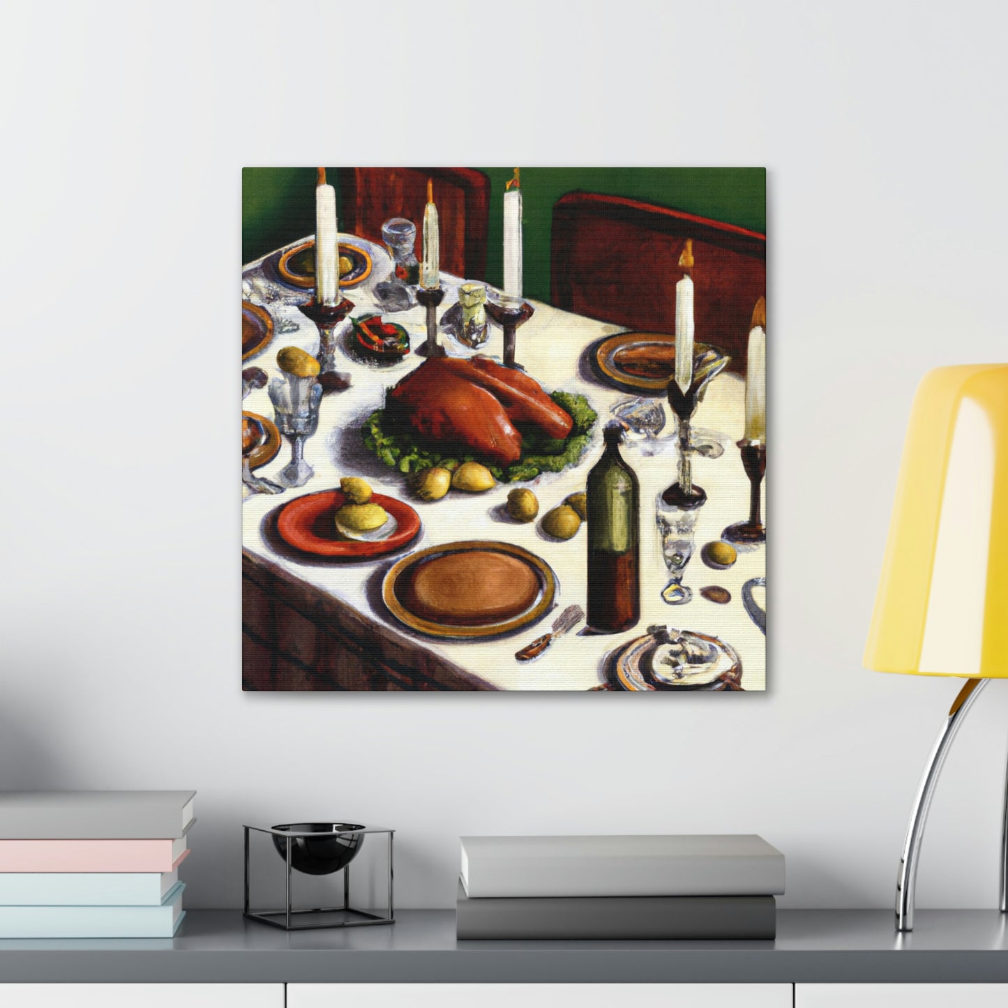 Family's Evening Meal - Canvas