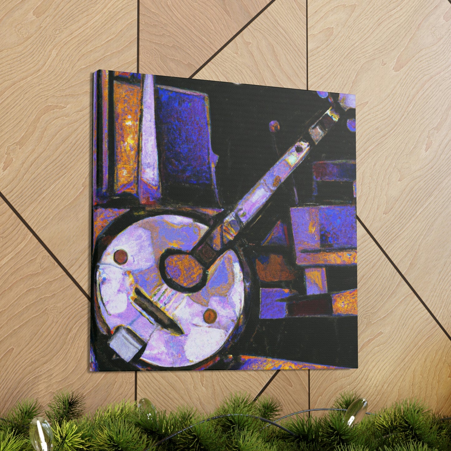 "Banjo in Blue Music" - Canvas