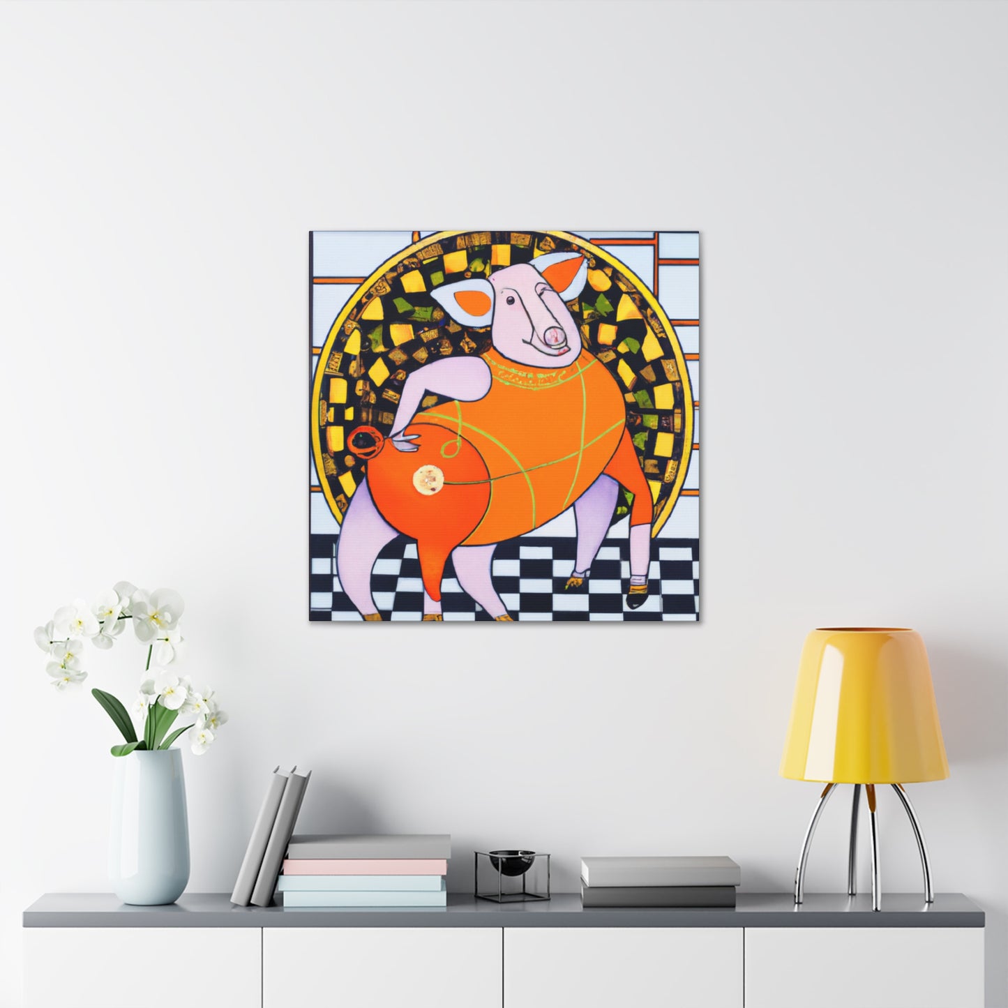 Bustling Bacon Beauty - Canvas