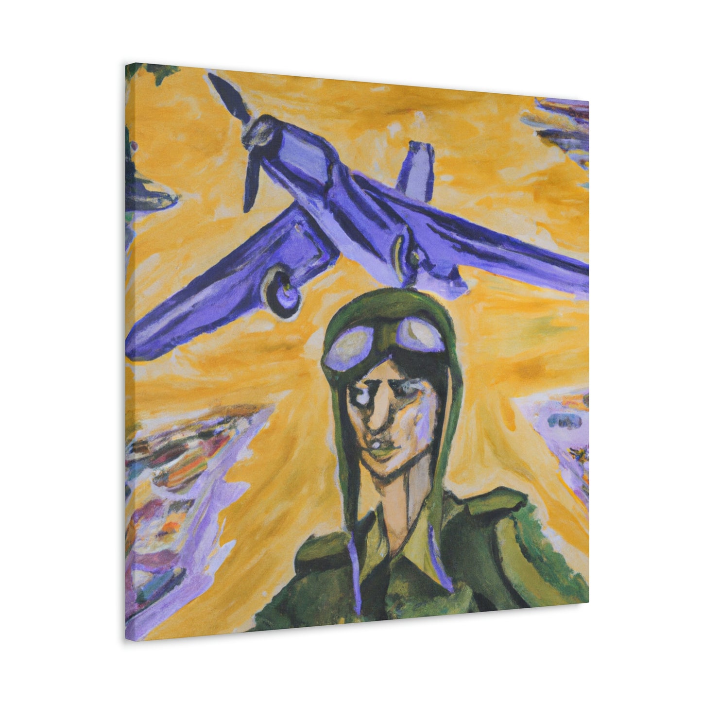 "Aviator in Expressionism". - Canvas