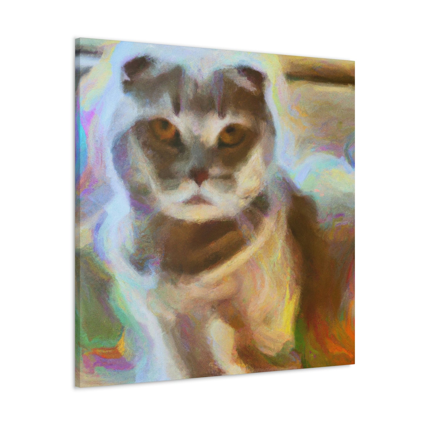 "Cat in Fauvist Hues" - Canvas