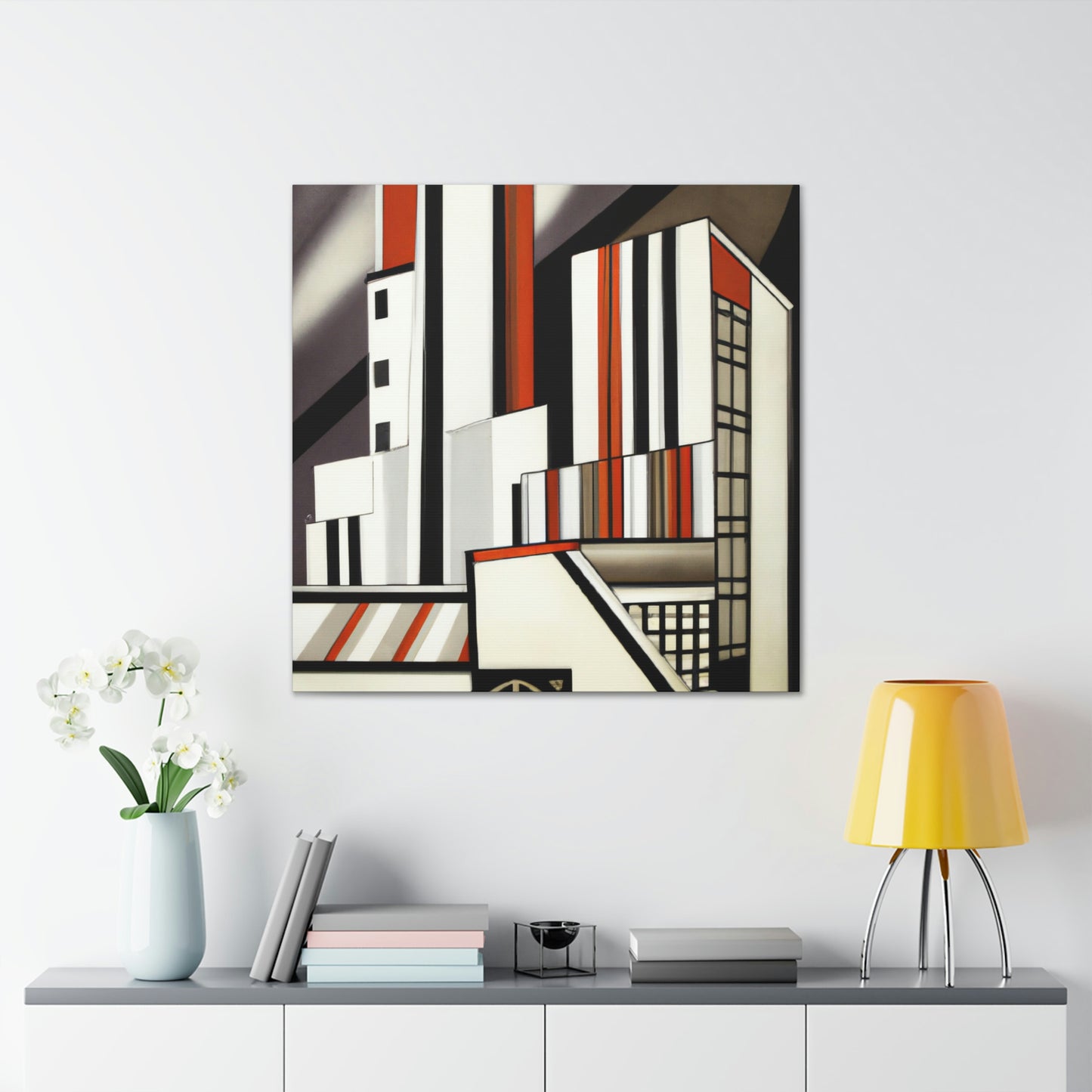 "Elegant Industrial Symmetry" - Canvas