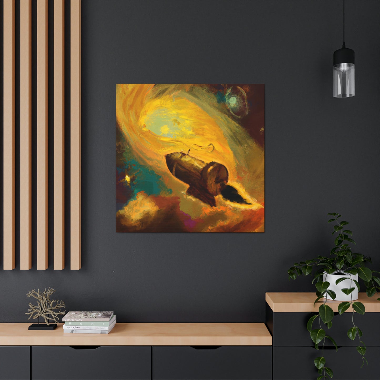 "Comet Illuminates Sky" - Canvas