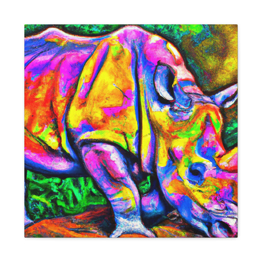 Rhinoceros in Deco - Canvas