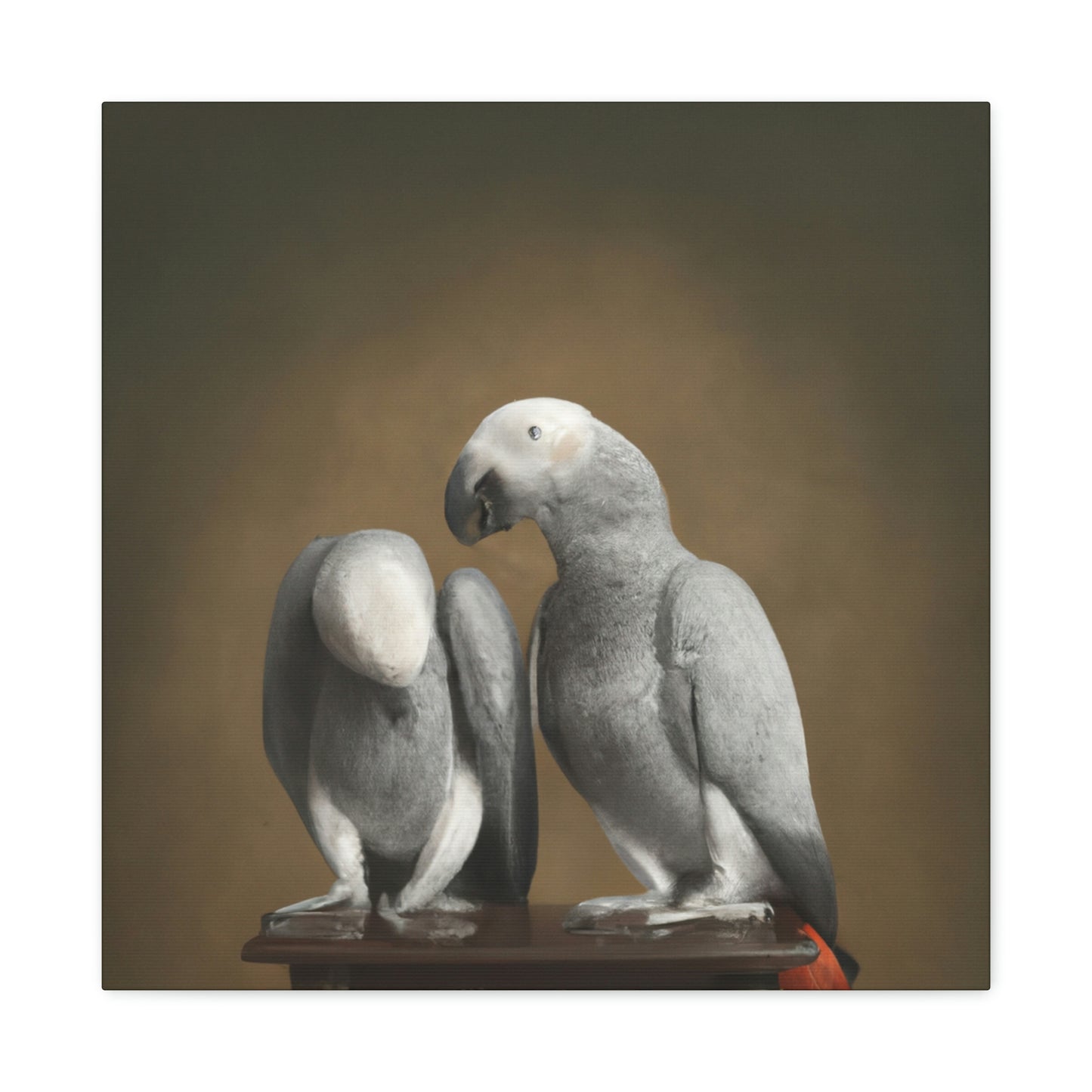 African Greys Sublime. - Canvas