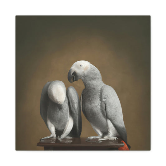 African Greys Sublime. - Canvas