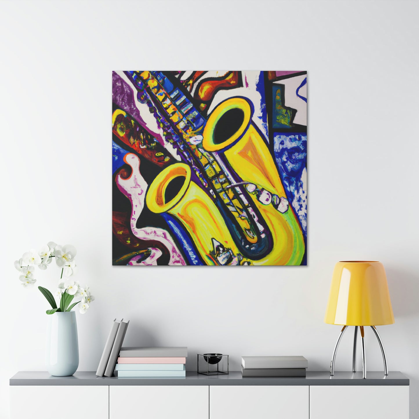 "Saxophone in Motion" - Canvas