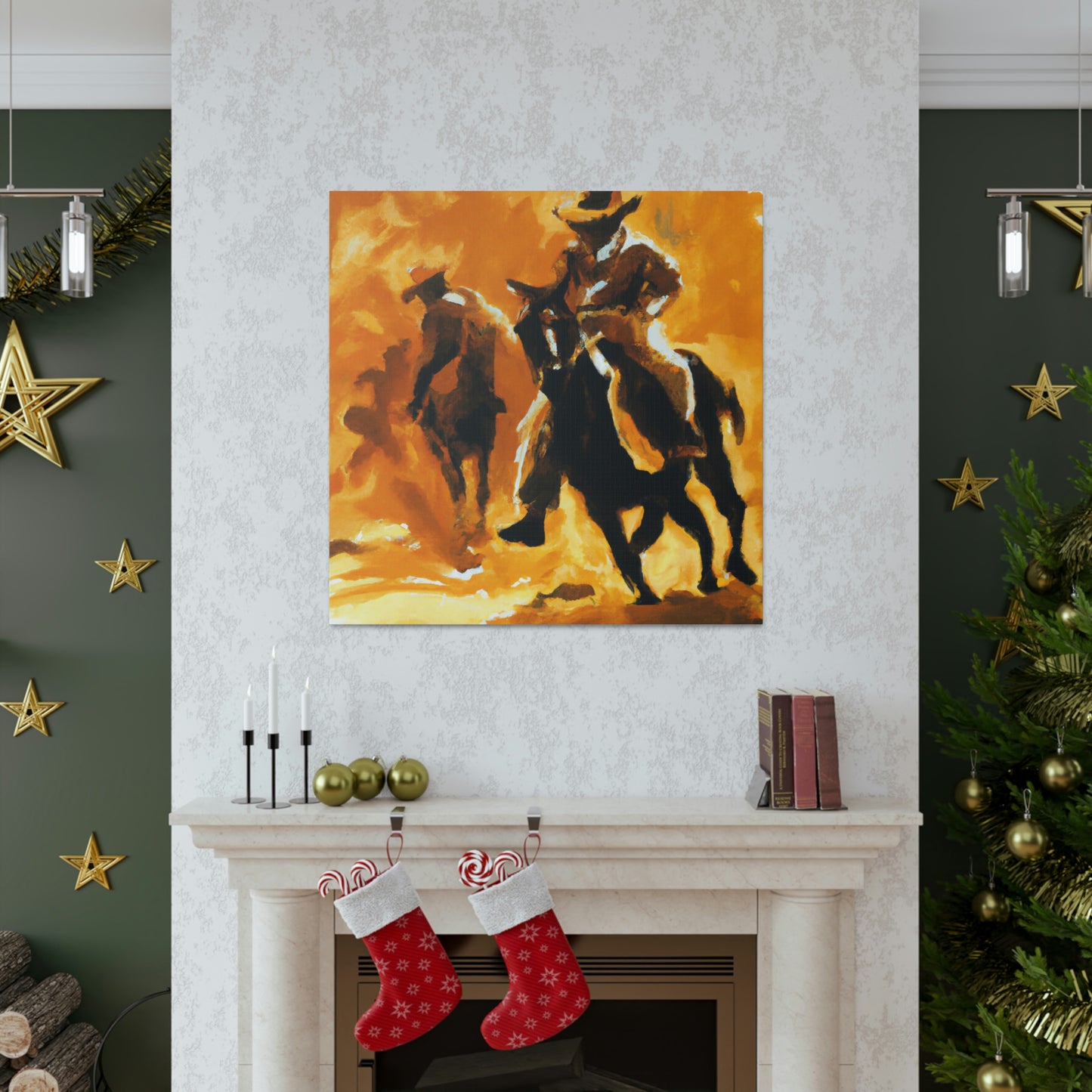 Rodeo Wild West Scene - Canvas