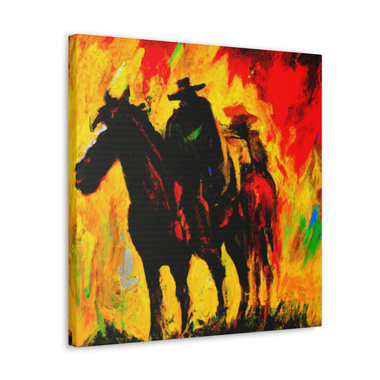 Cowboy and Steed. - Canvas