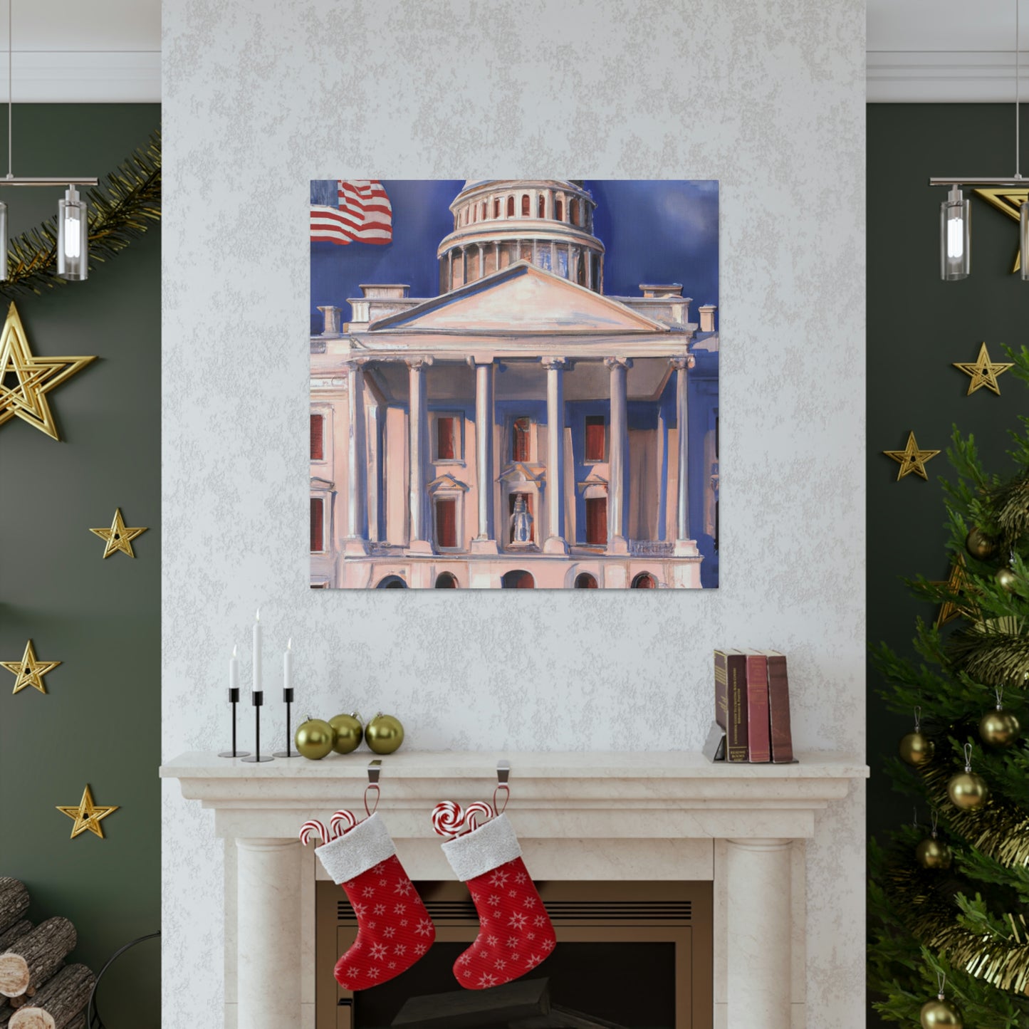 The White House Icon - Canvas