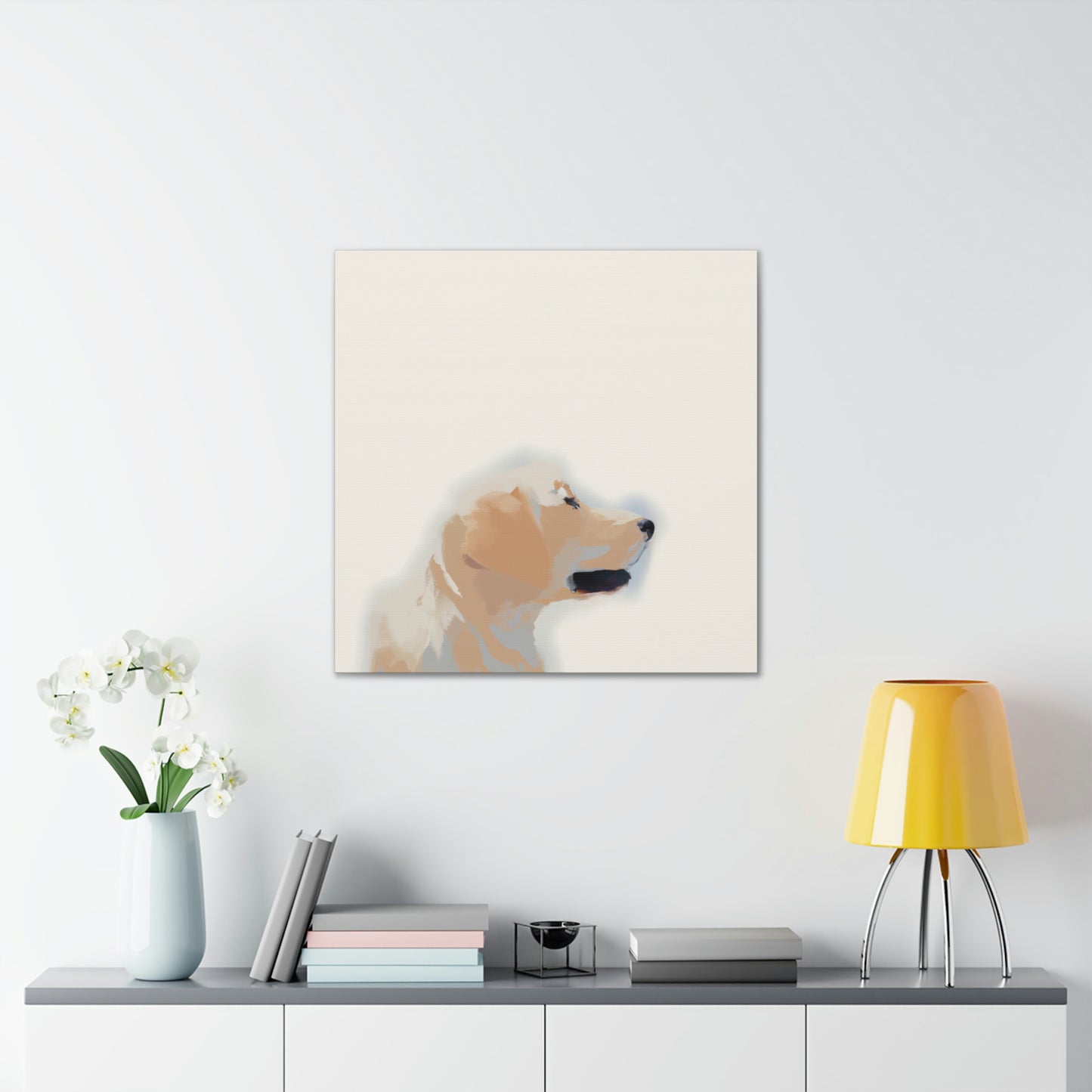 "Golden Retriever Minimalism" - Canvas