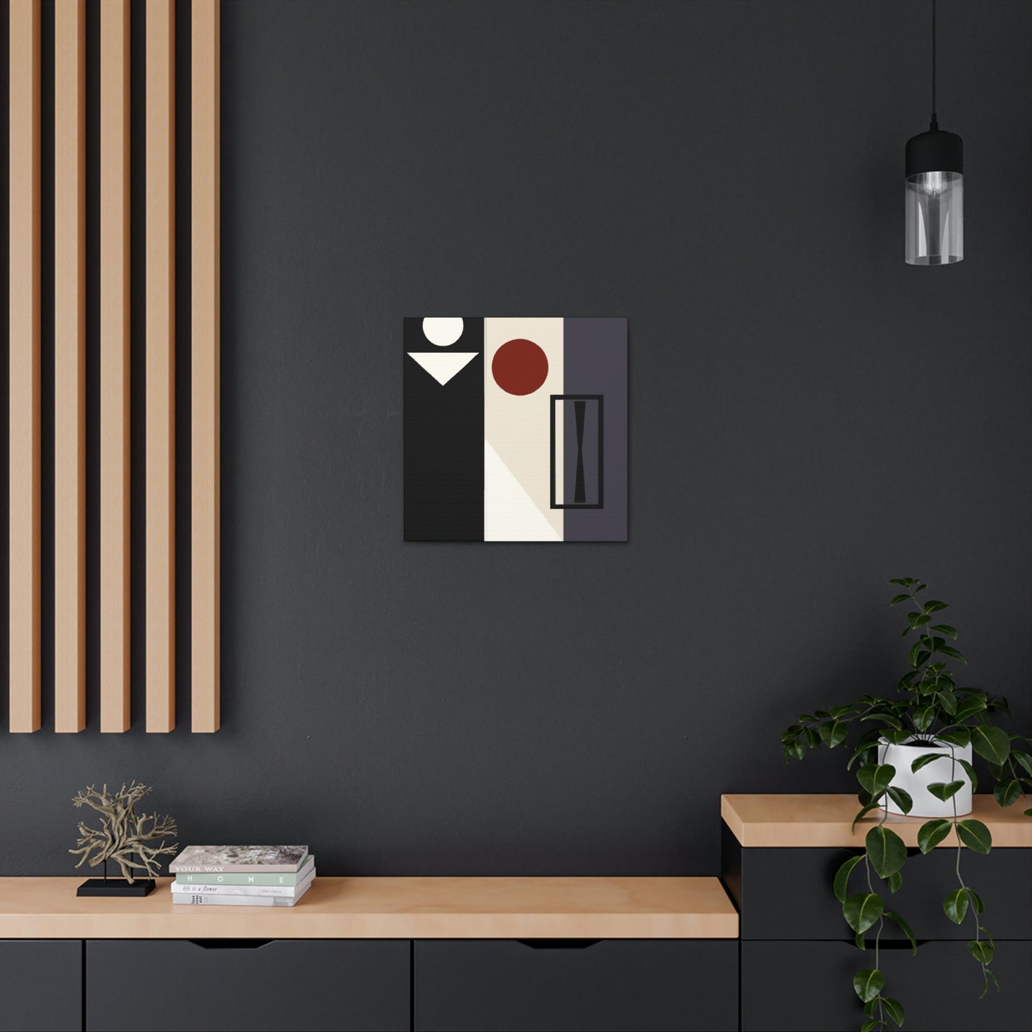 "Midnight Modern Minimalism" - Canvas