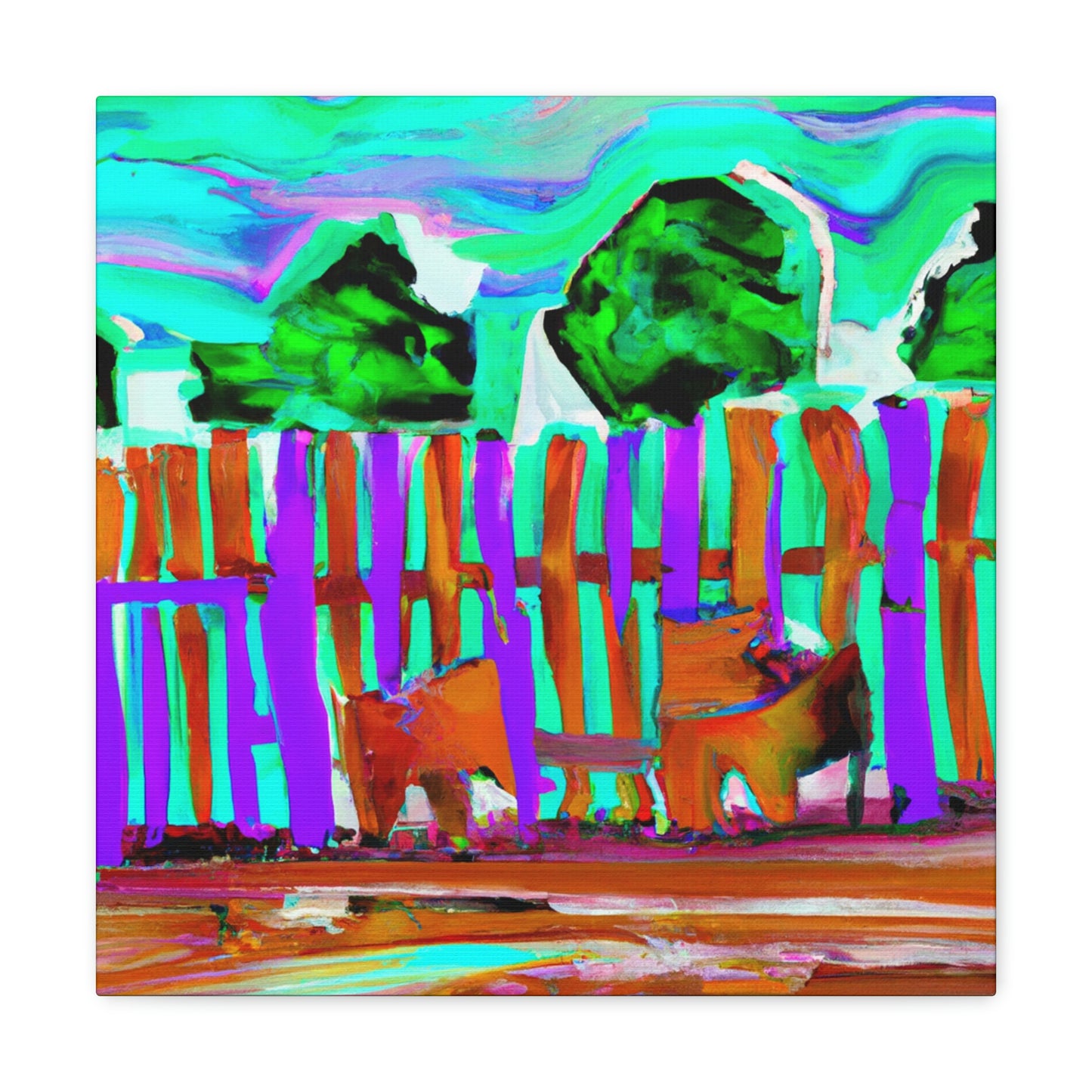 Fence of the Farm - Canvas