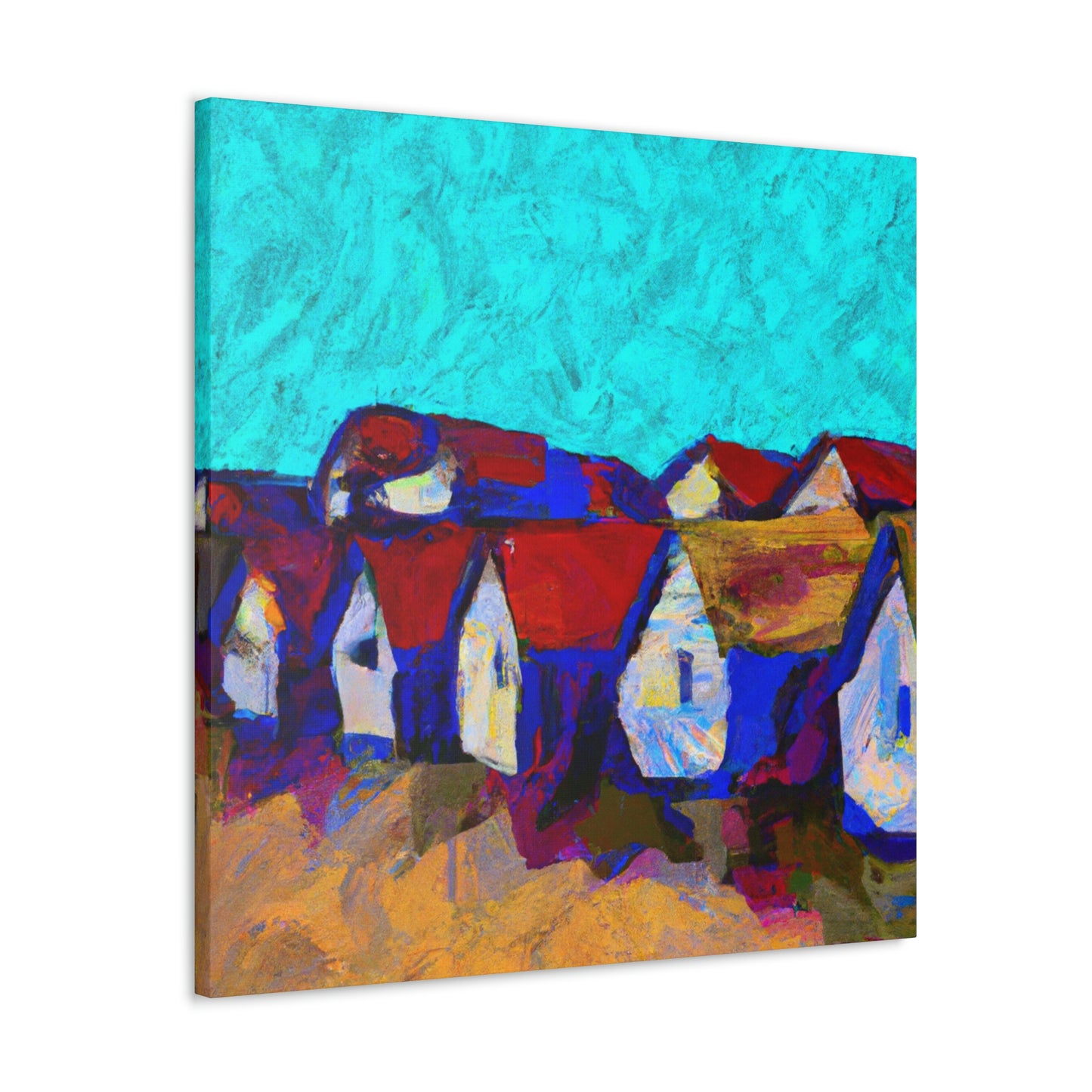 "Cottages at the Shore" - Canvas