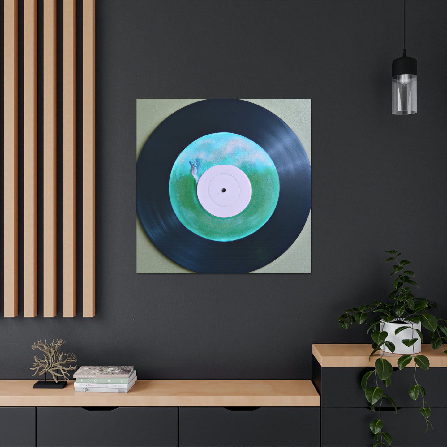 "Vinyl Record Dreamscape" - Canvas