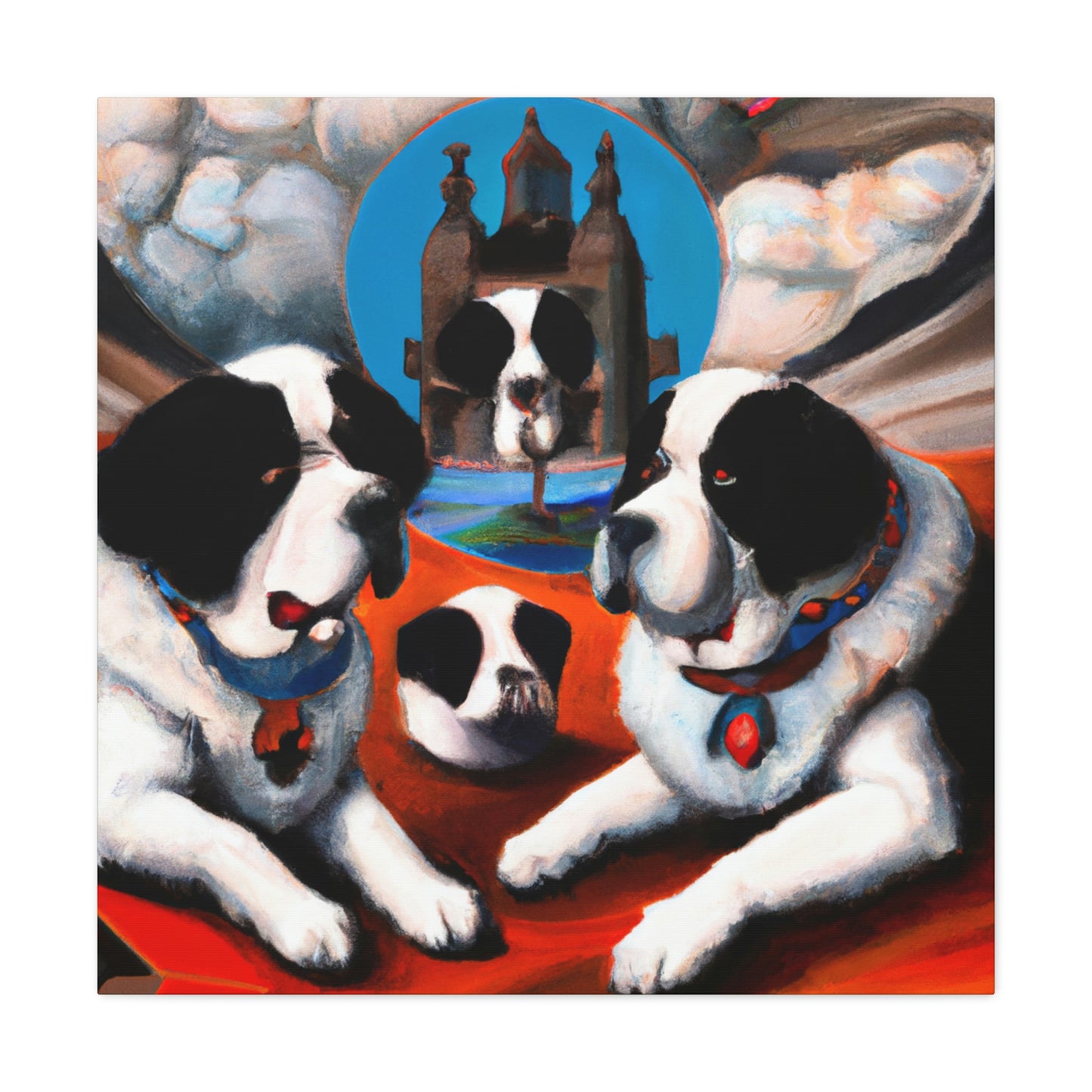 "Saint Bernard's Art Deco" - Canvas