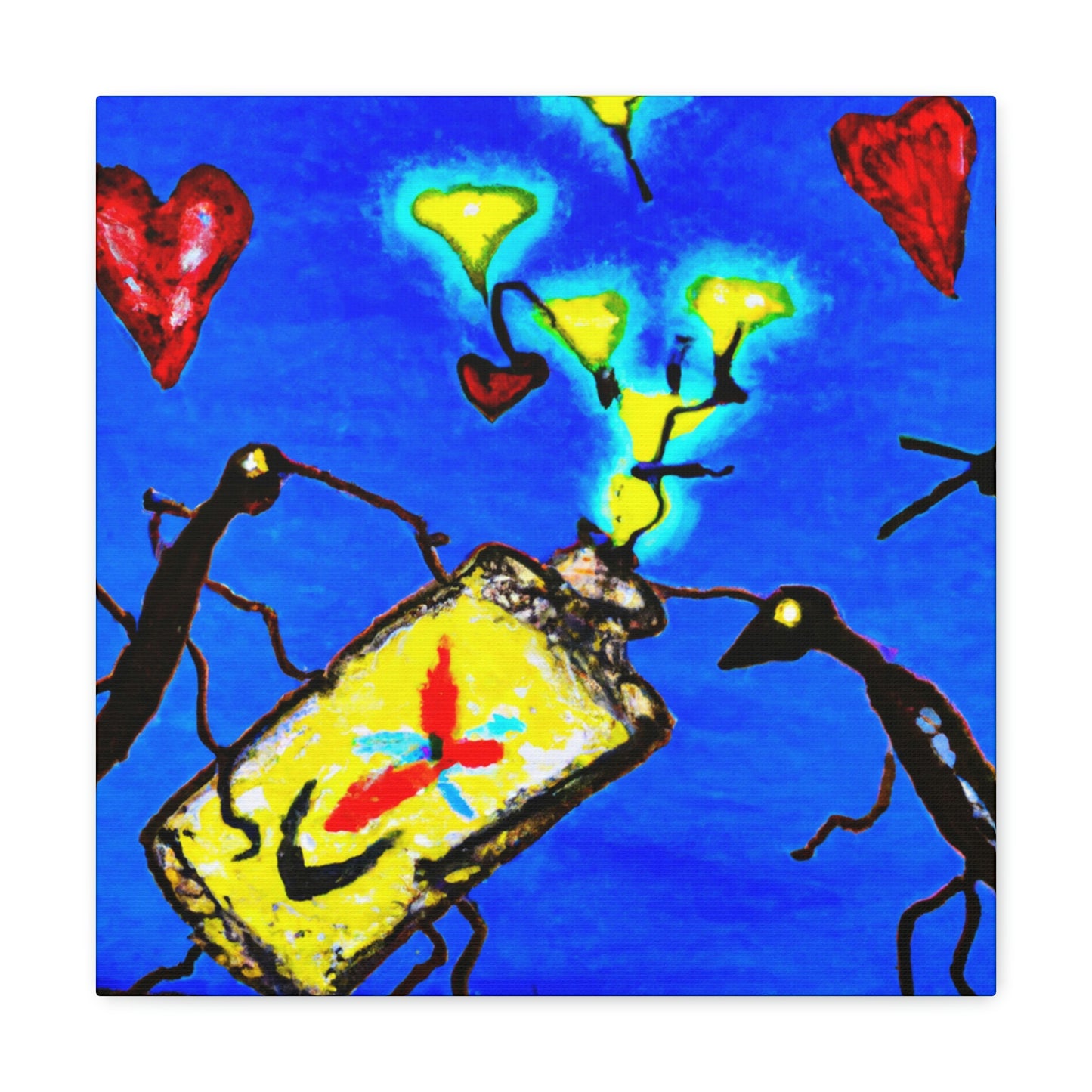 "Love Amidst Fireflies" - Canvas