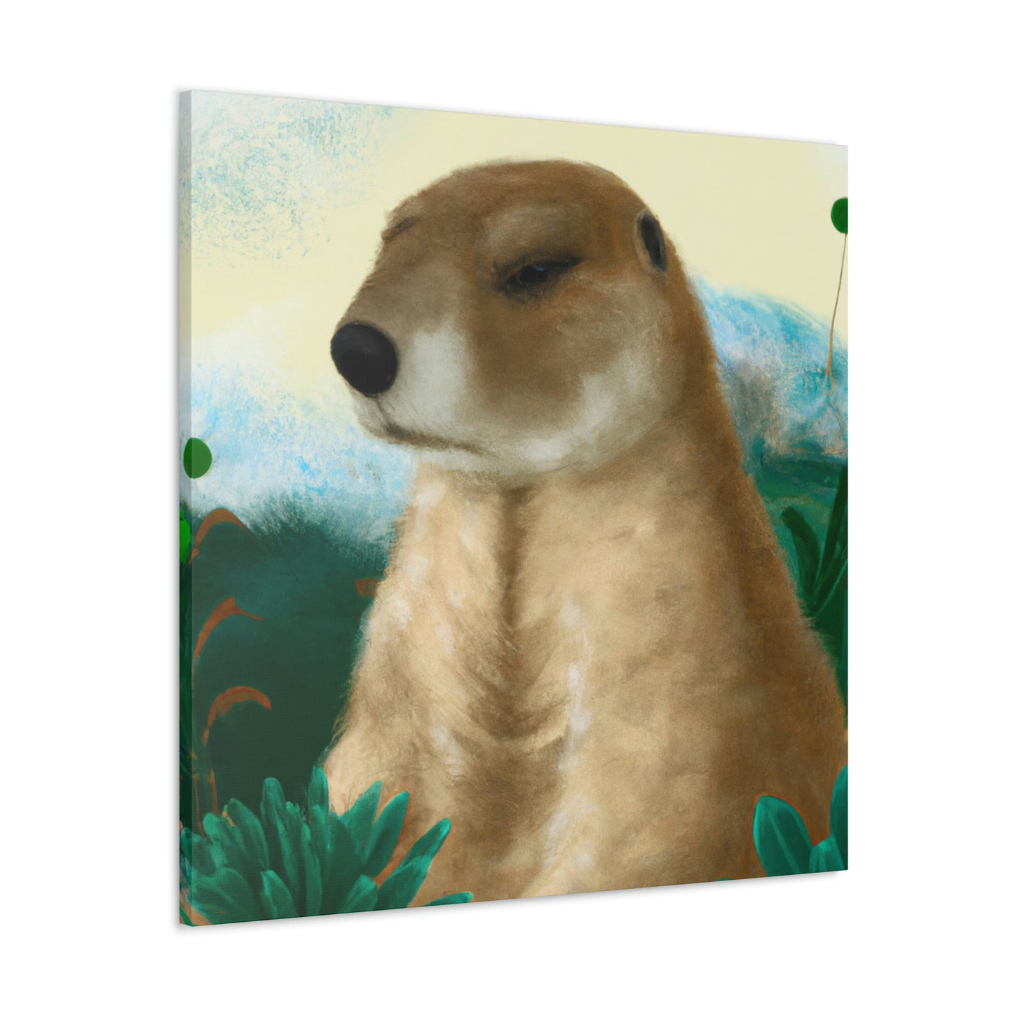 "Prairie Dog Art Deco" - Canvas