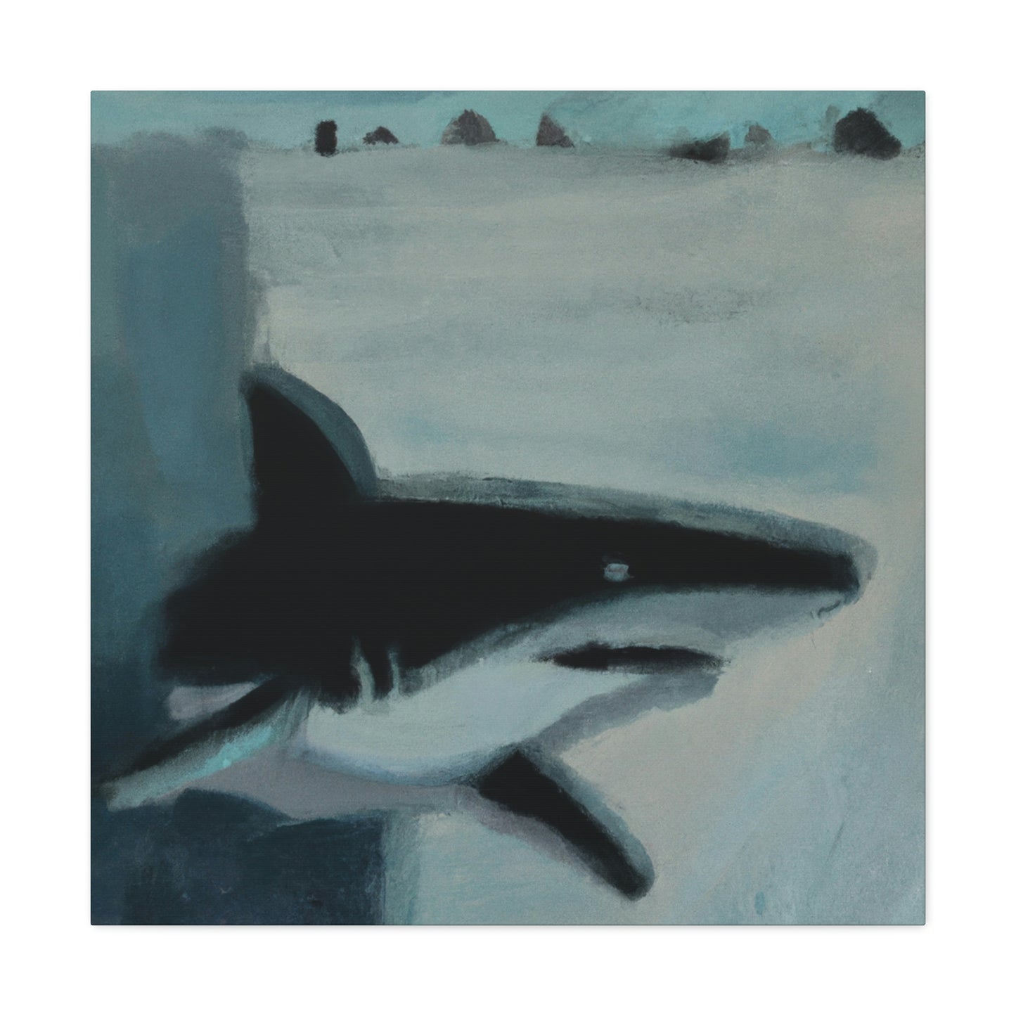 "The Shark's Abstract Symphony" - Canvas