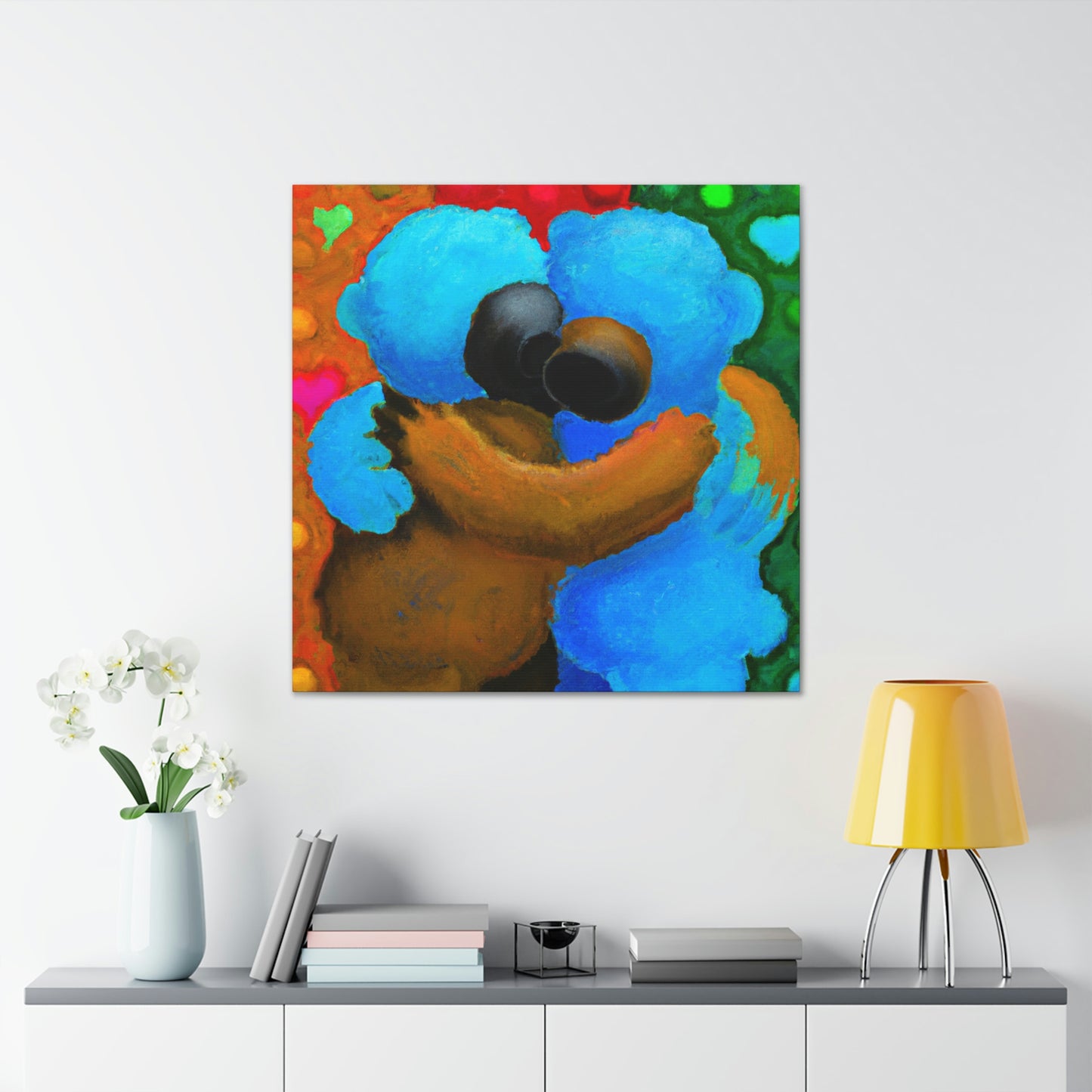 "Love's Embrace Bear Hug" - Canvas