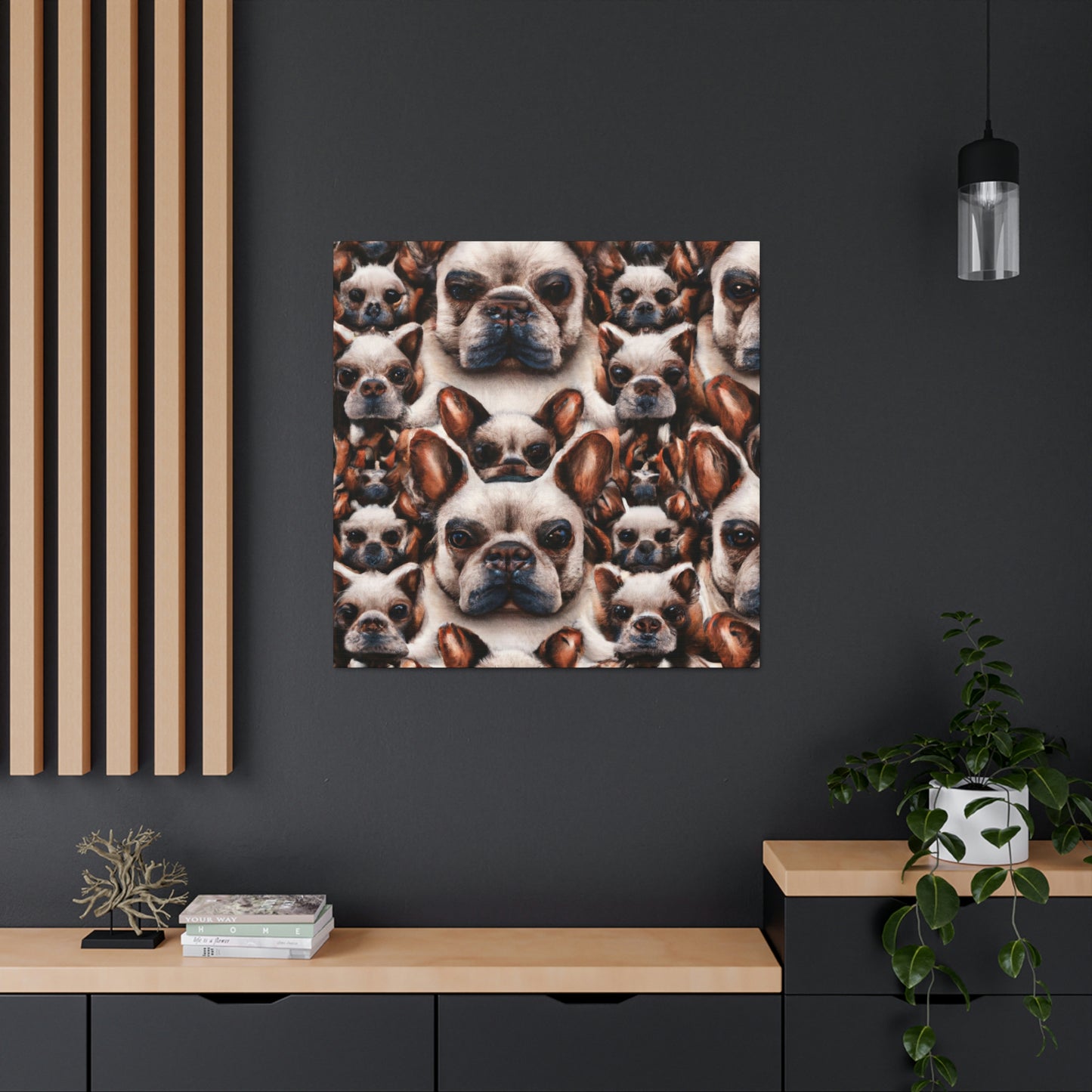 "Surreal French Bulldog Pose" - Canvas