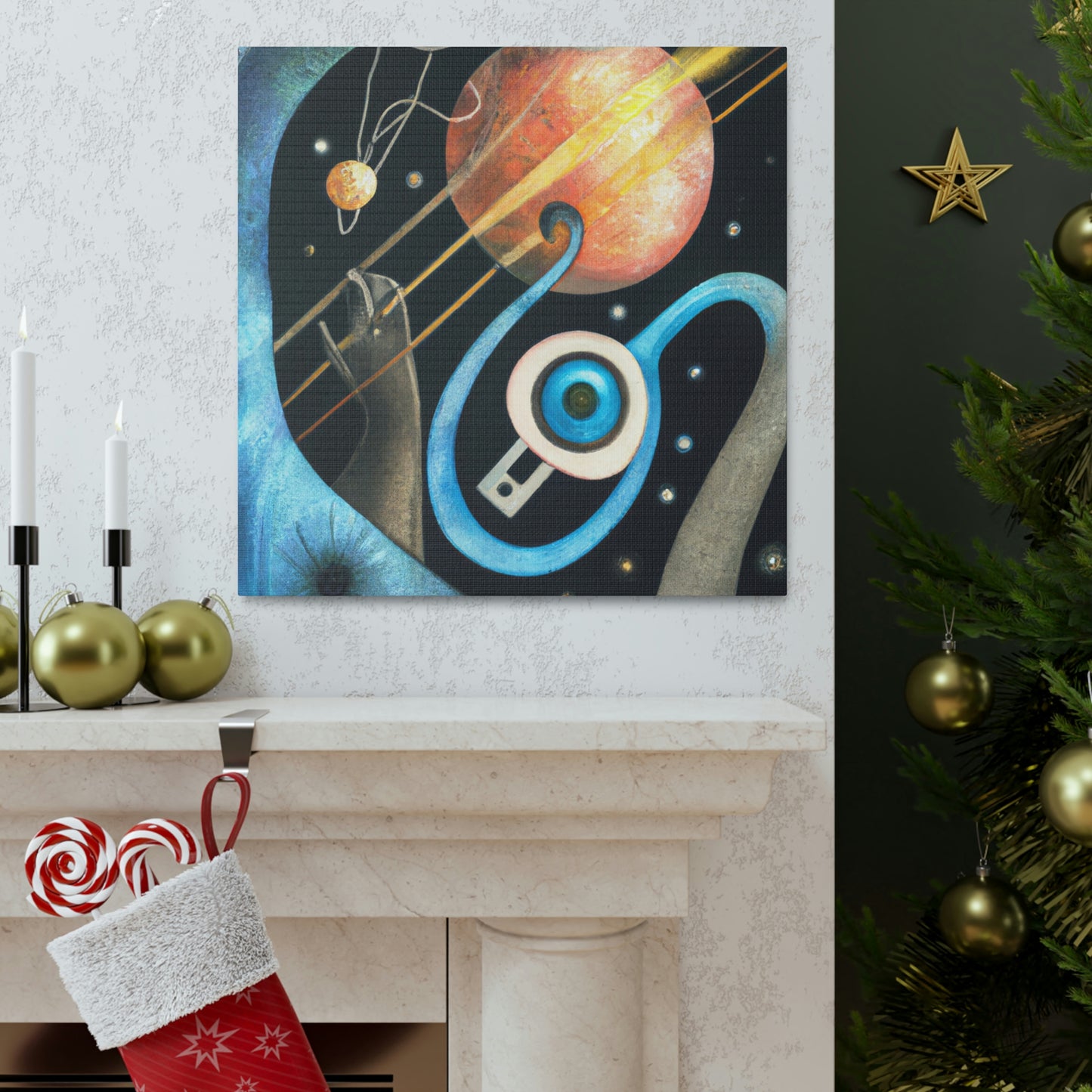 Pluto: Cosmic Deco - Canvas