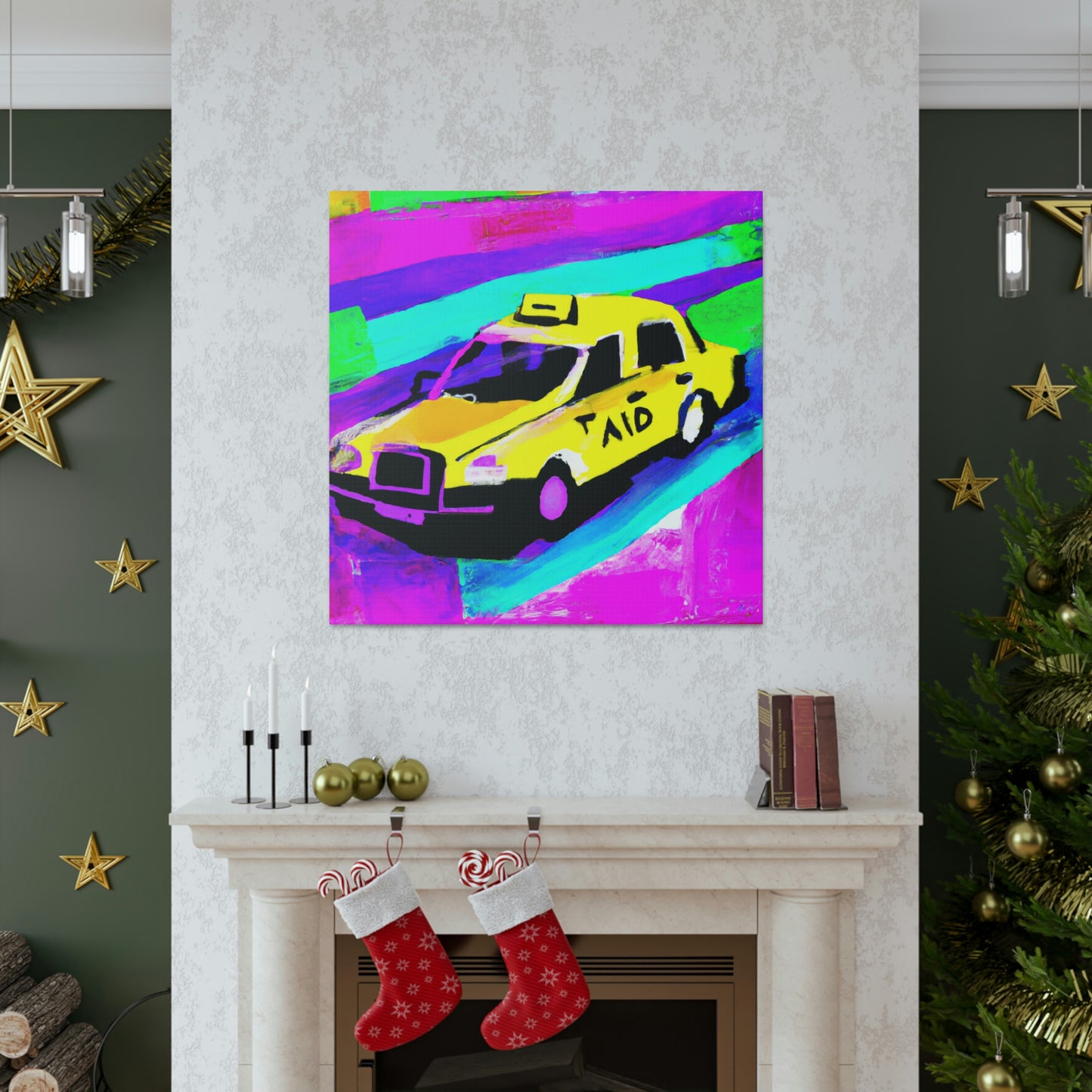 "Ride in Yellow Taxi" - Canvas