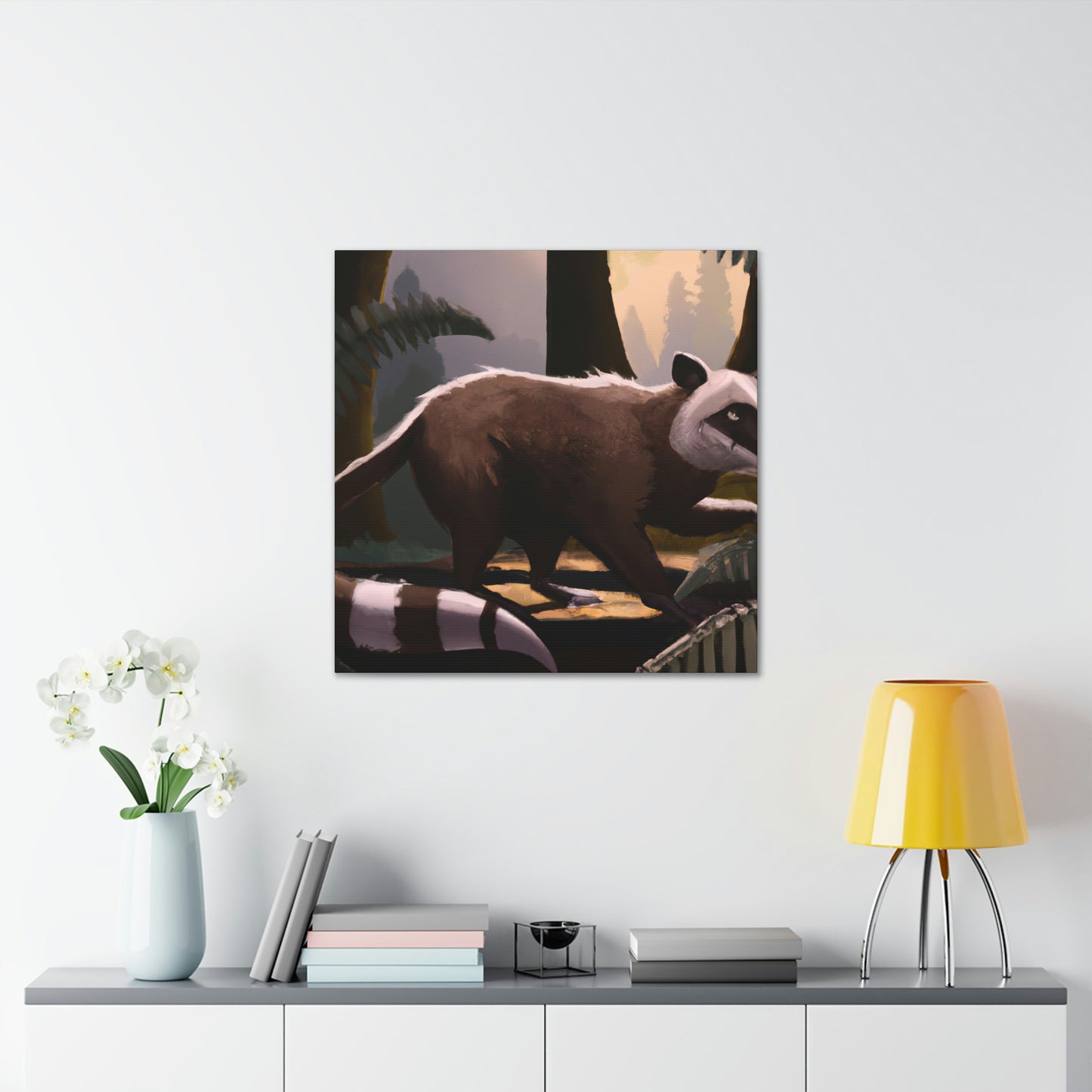 "Opossum in Art Deco" - Canvas