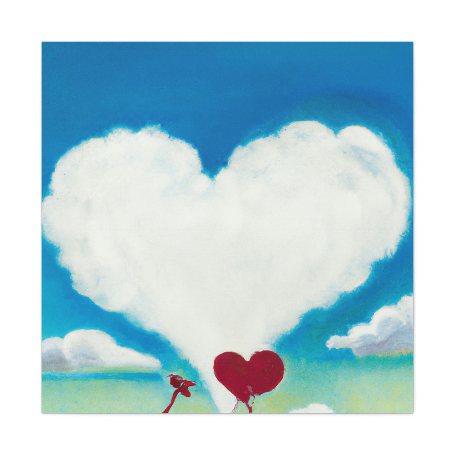 "Heart-Shaped Freedom Cloud" - Canvas