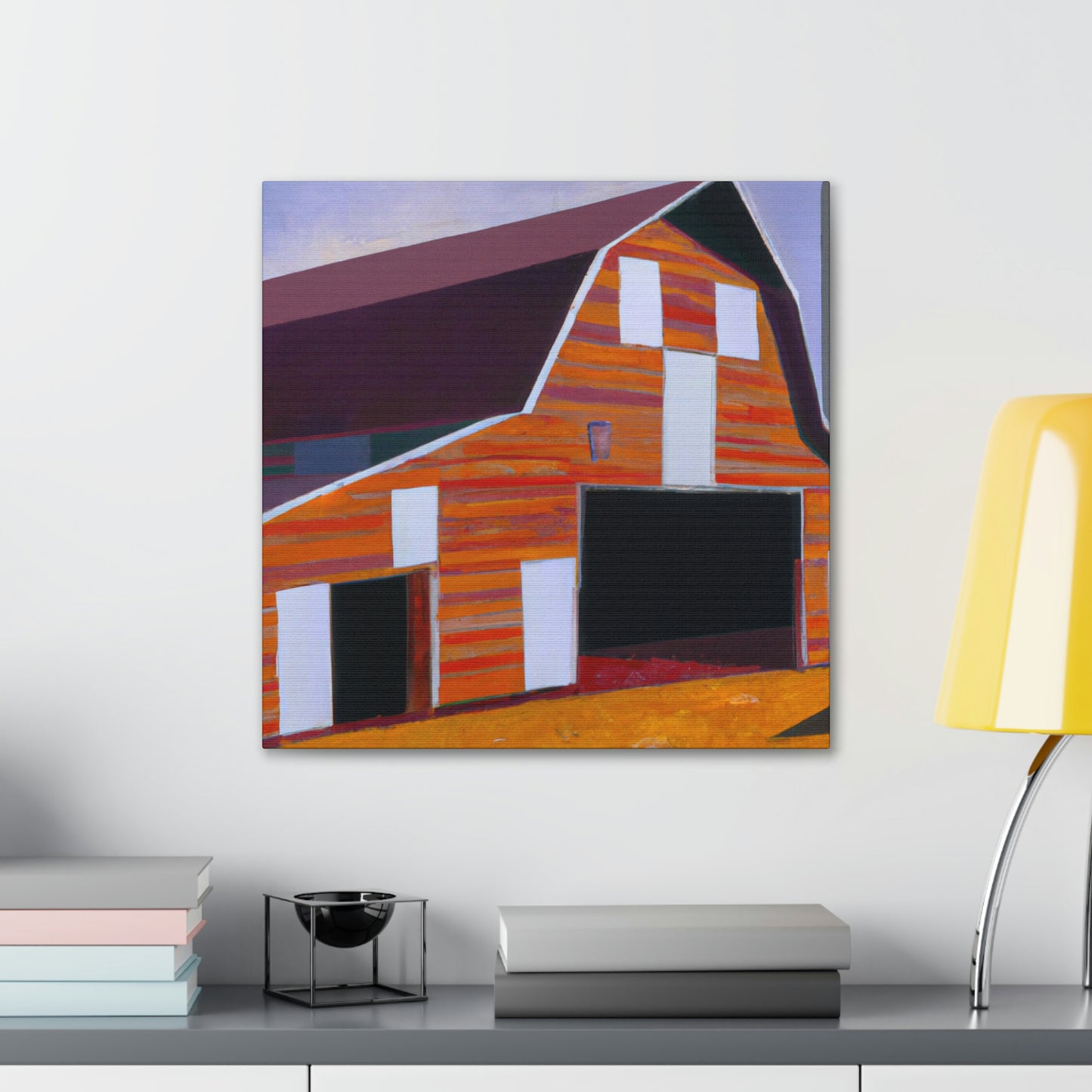 "Deco Barn Sunrise" - Canvas