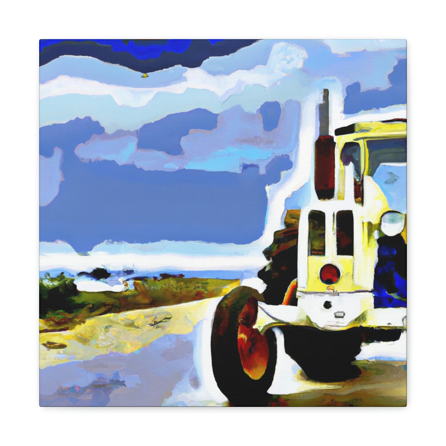 Tractor in Twilight Glow - Canvas