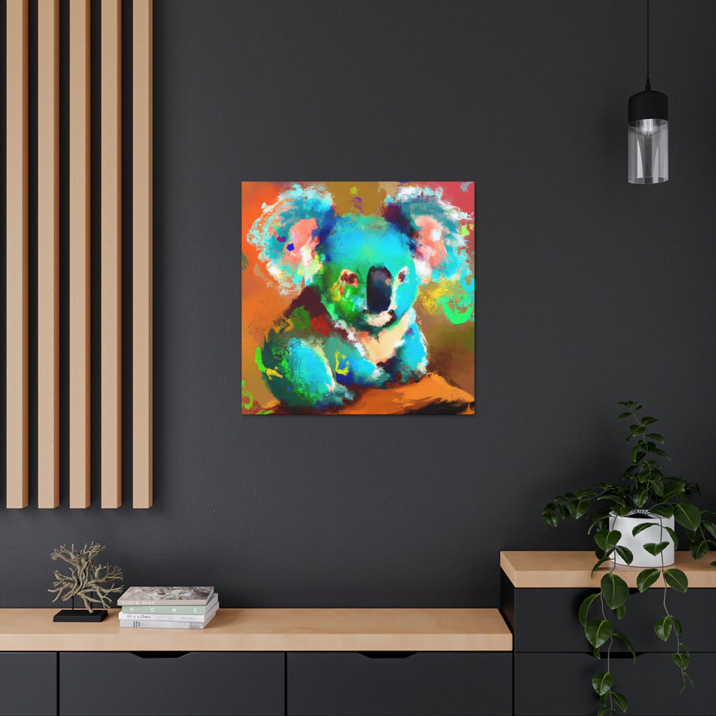 Koala in Azure Sky - Canvas