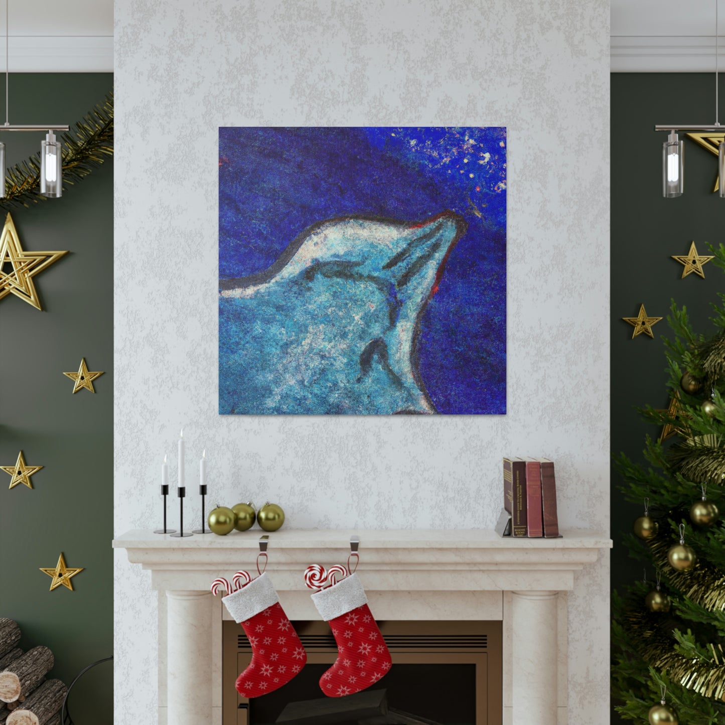 Stingray's Glistening Dance - Canvas