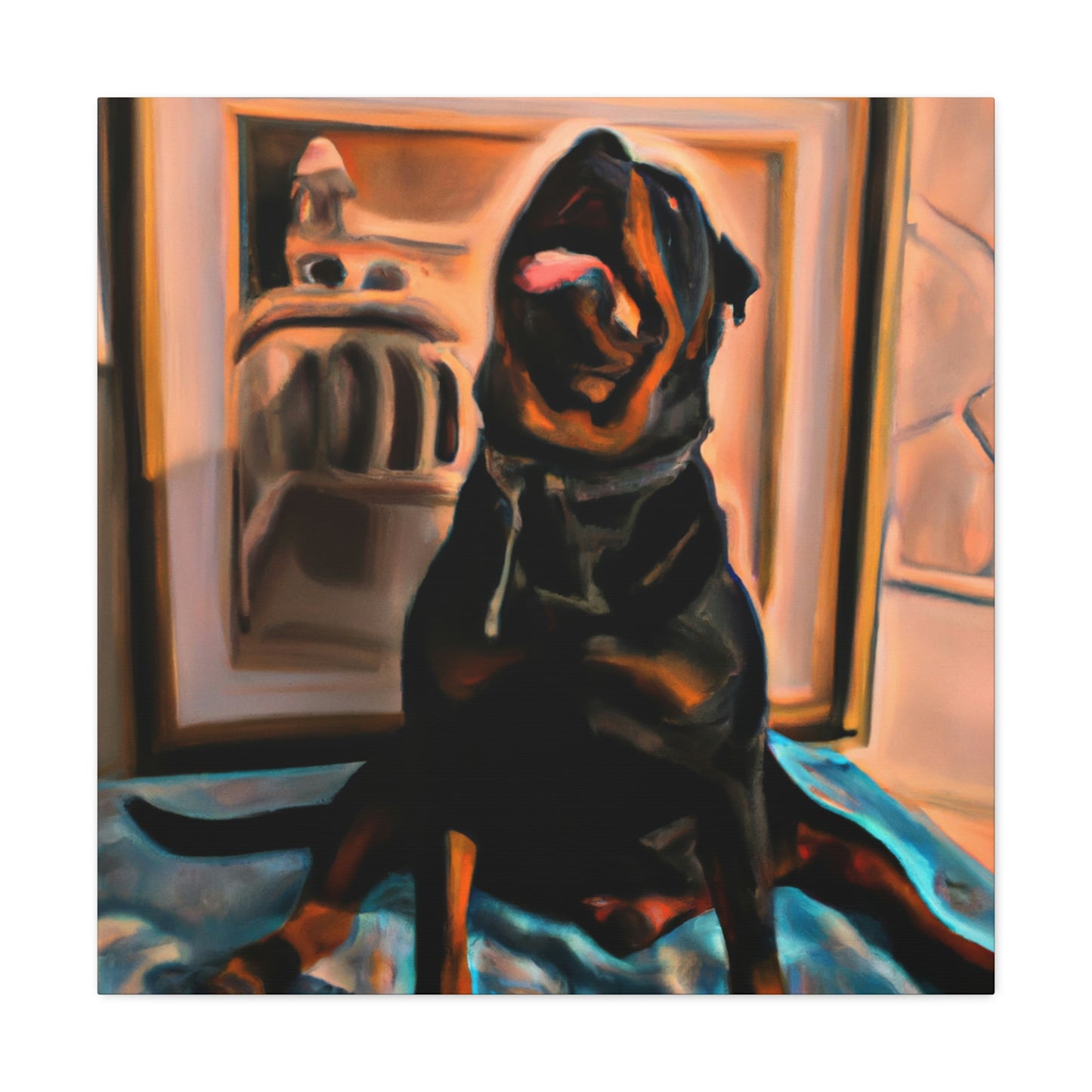 "Rottweiler in a Dream" - Canvas