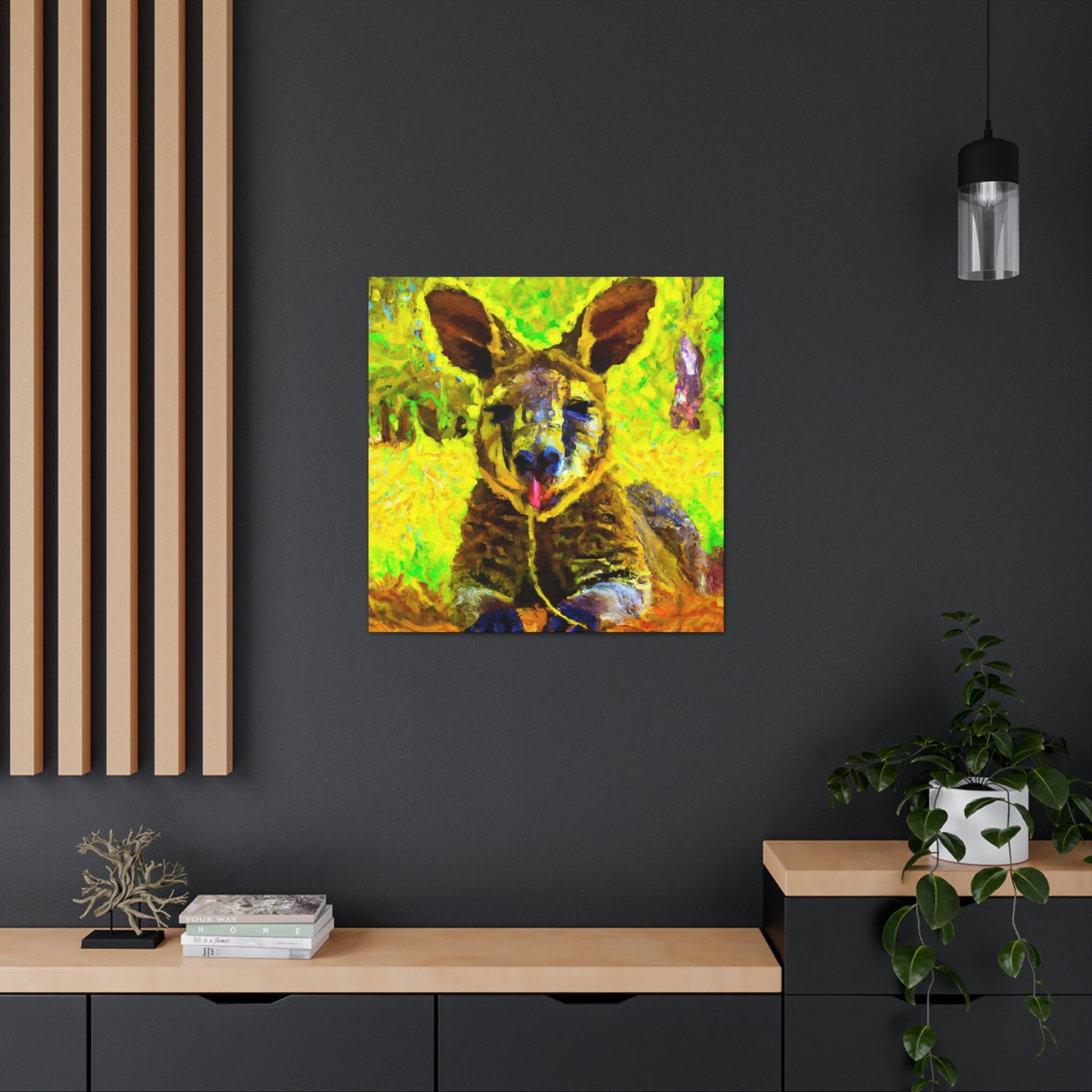 "Wallaby in Pastel Tones" - Canvas