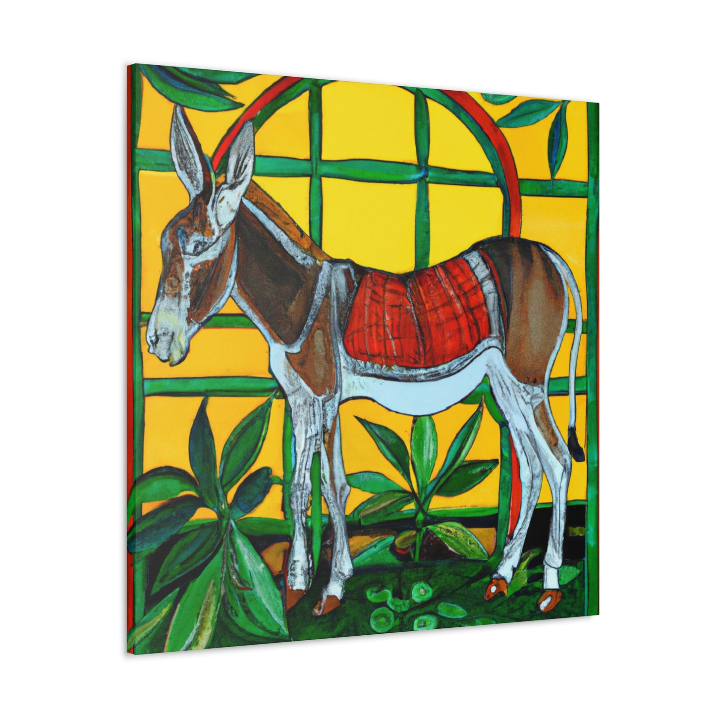 "Donkey in Art Nouveau" - Canvas