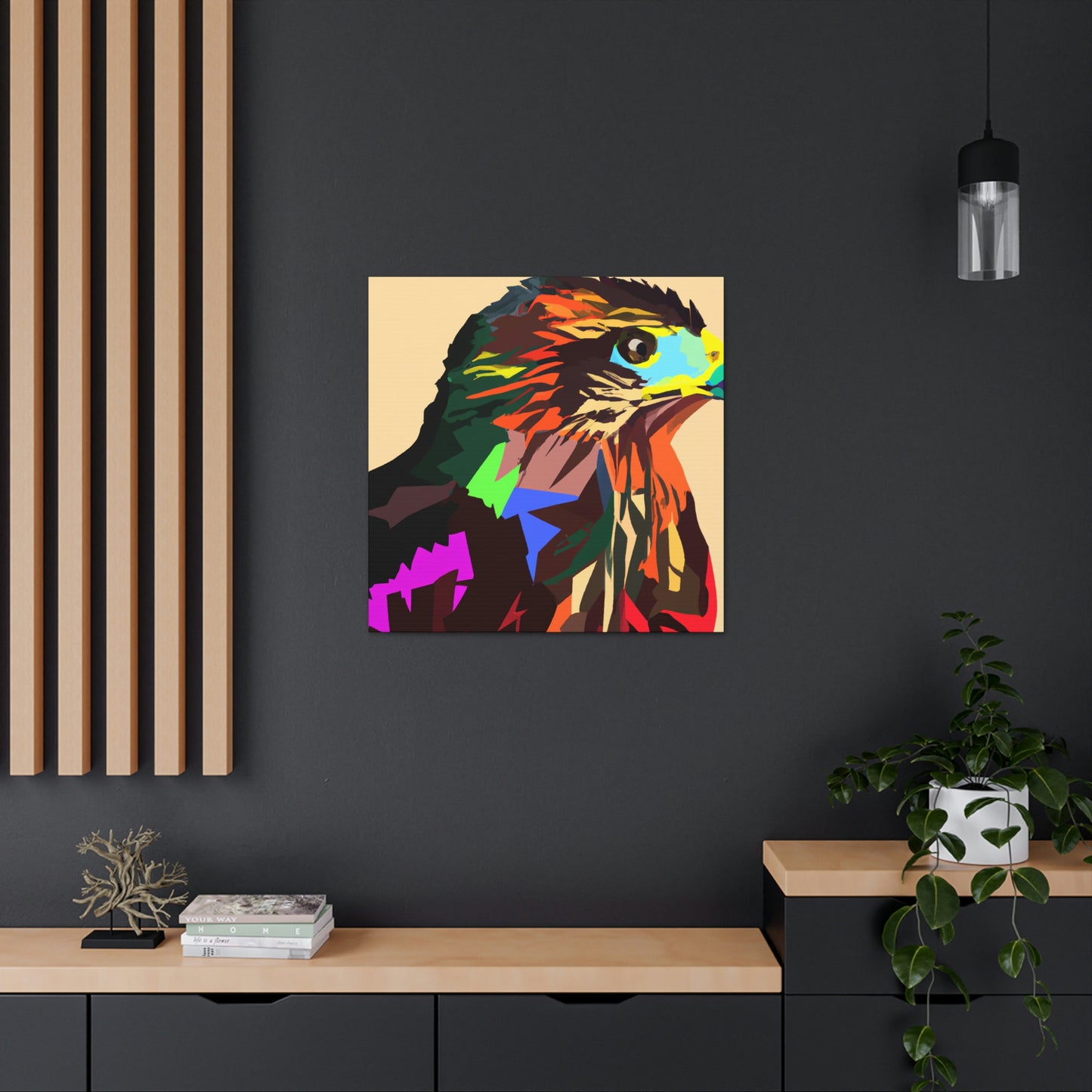 Hawk in Pop Art - Canvas