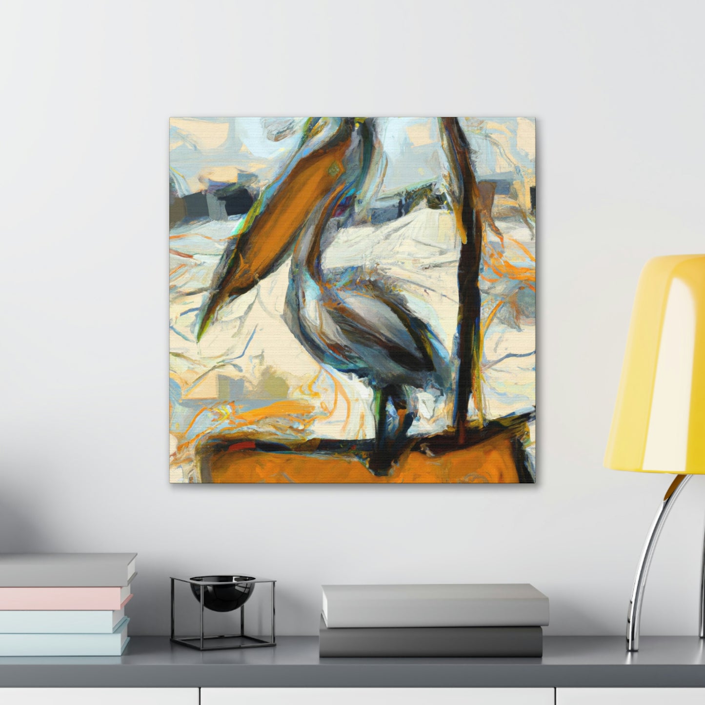 Pelican's Deep Emotion - Canvas