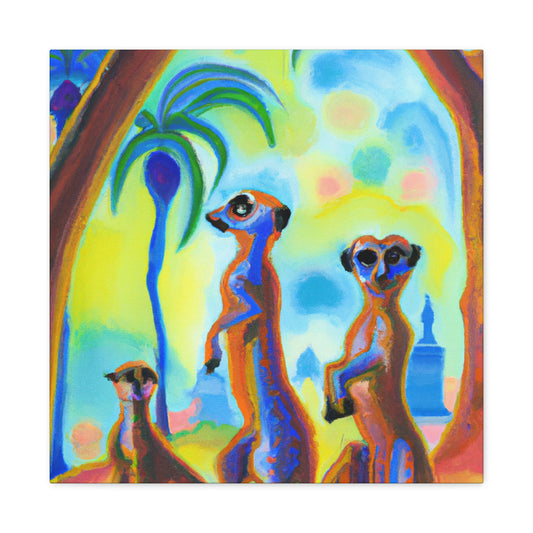 Meerkat Emerges Expressively - Canvas