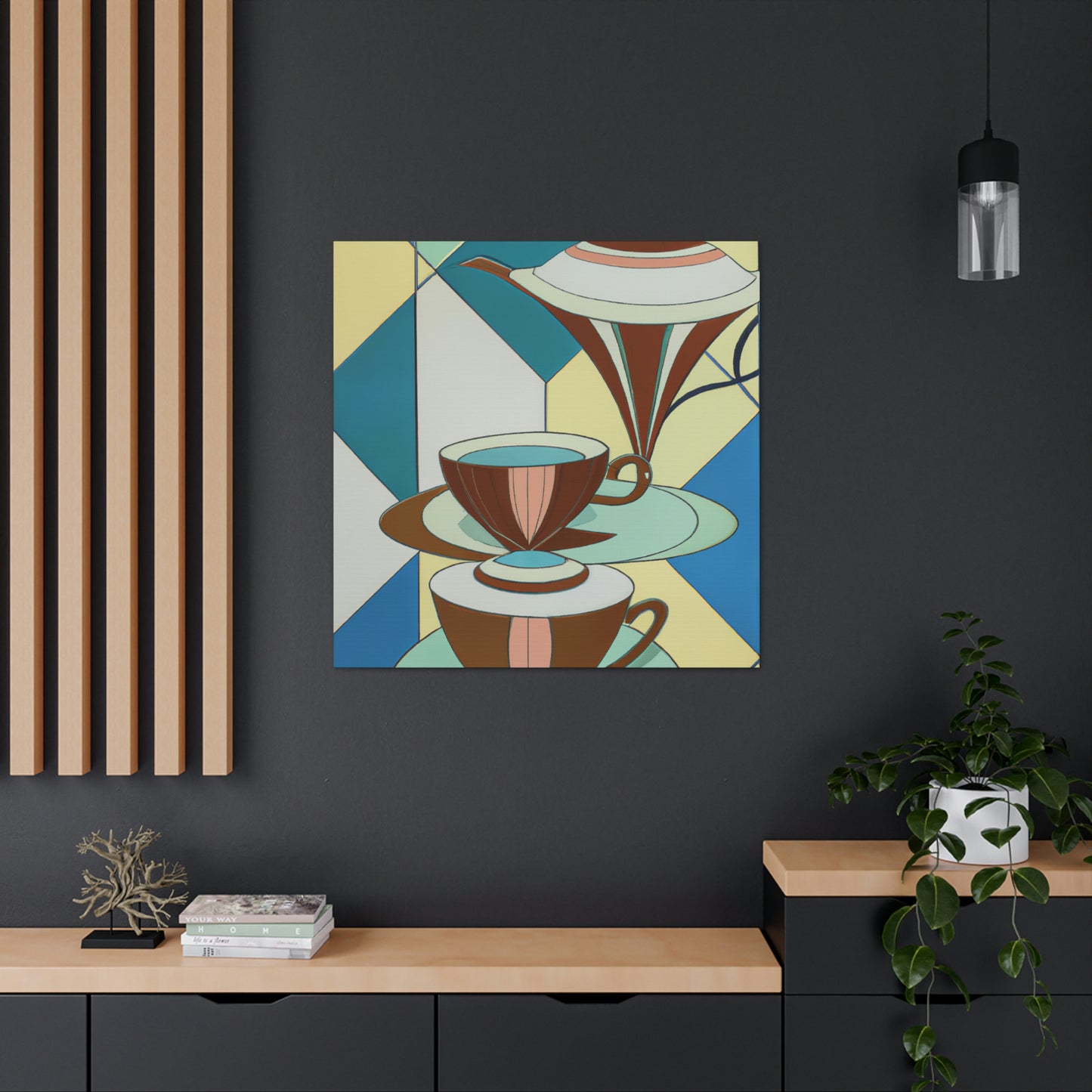 "Brewing Art Deco Tea" - Canvas