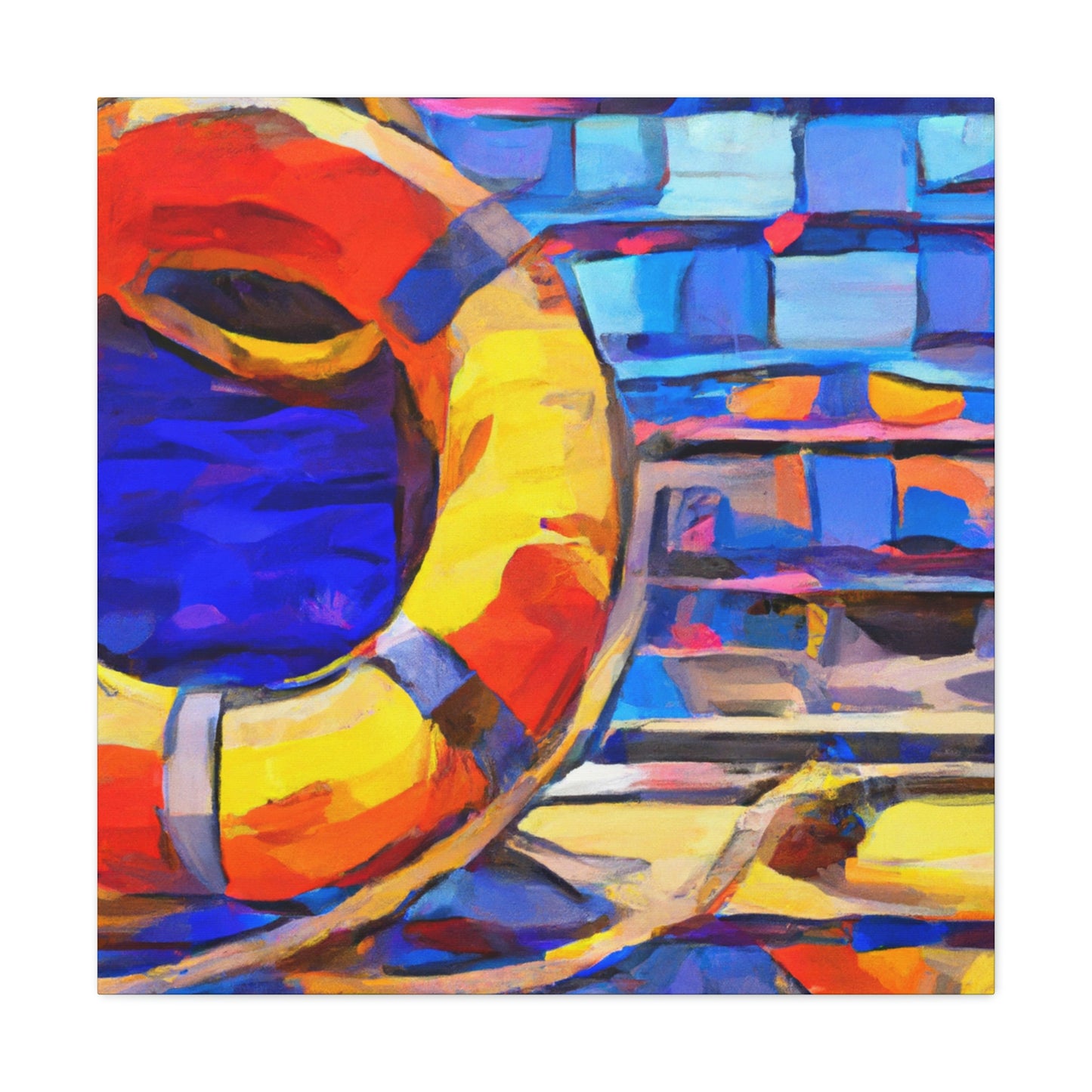 "Life Buoy in Bloom" - Canvas