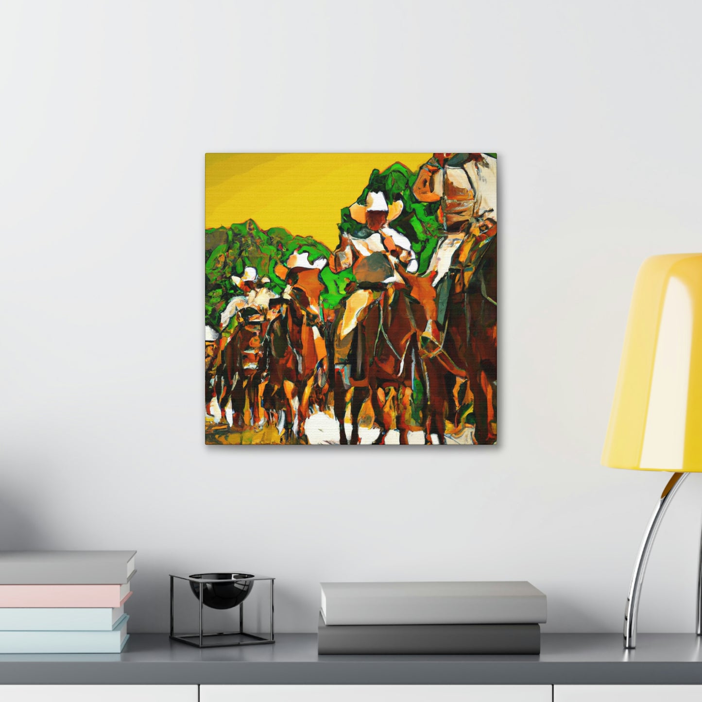 Herding the Cattle Sunrise - Canvas