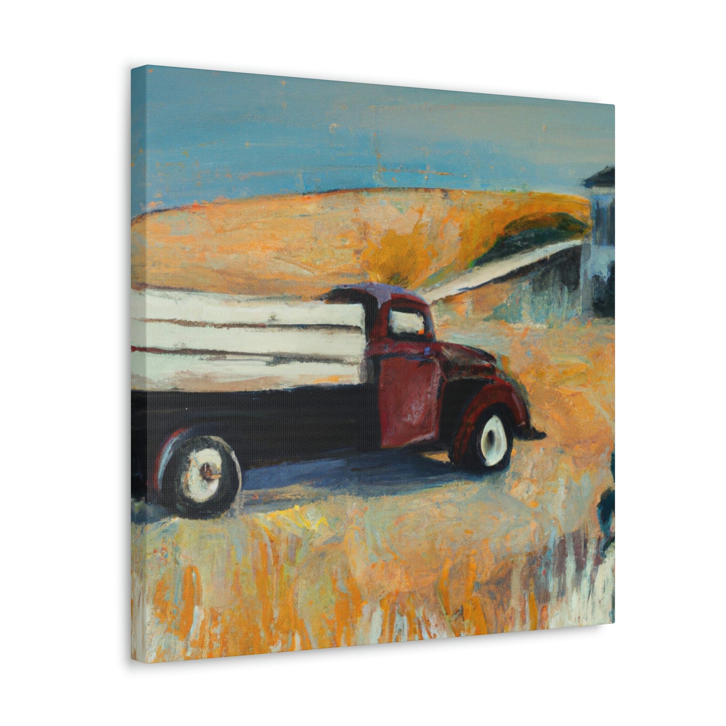 Old Pickup Truck Sunset - Canvas